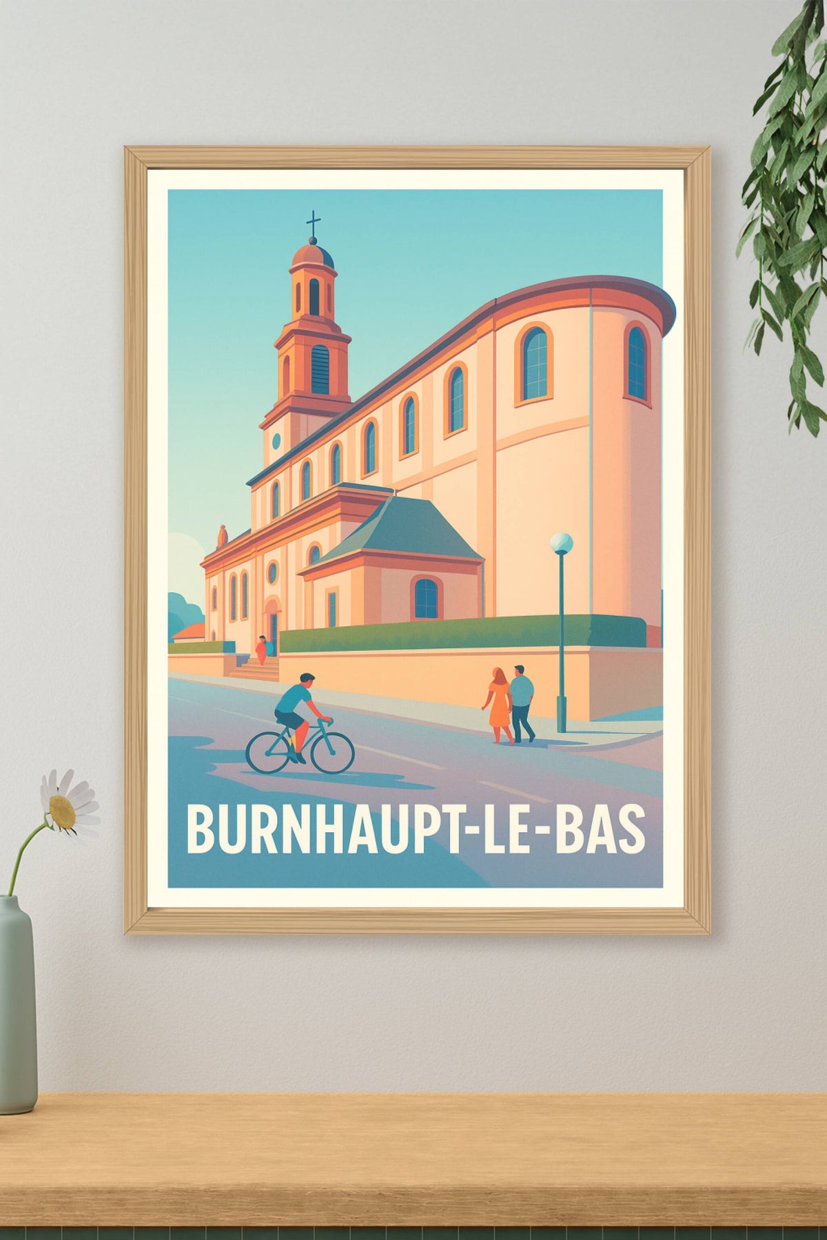 Affiche Burnhaupt-le-Bas — Charme et Sérénité au Cœur de l'Alsace · poster d'art de Burnhaupt-le-Bas