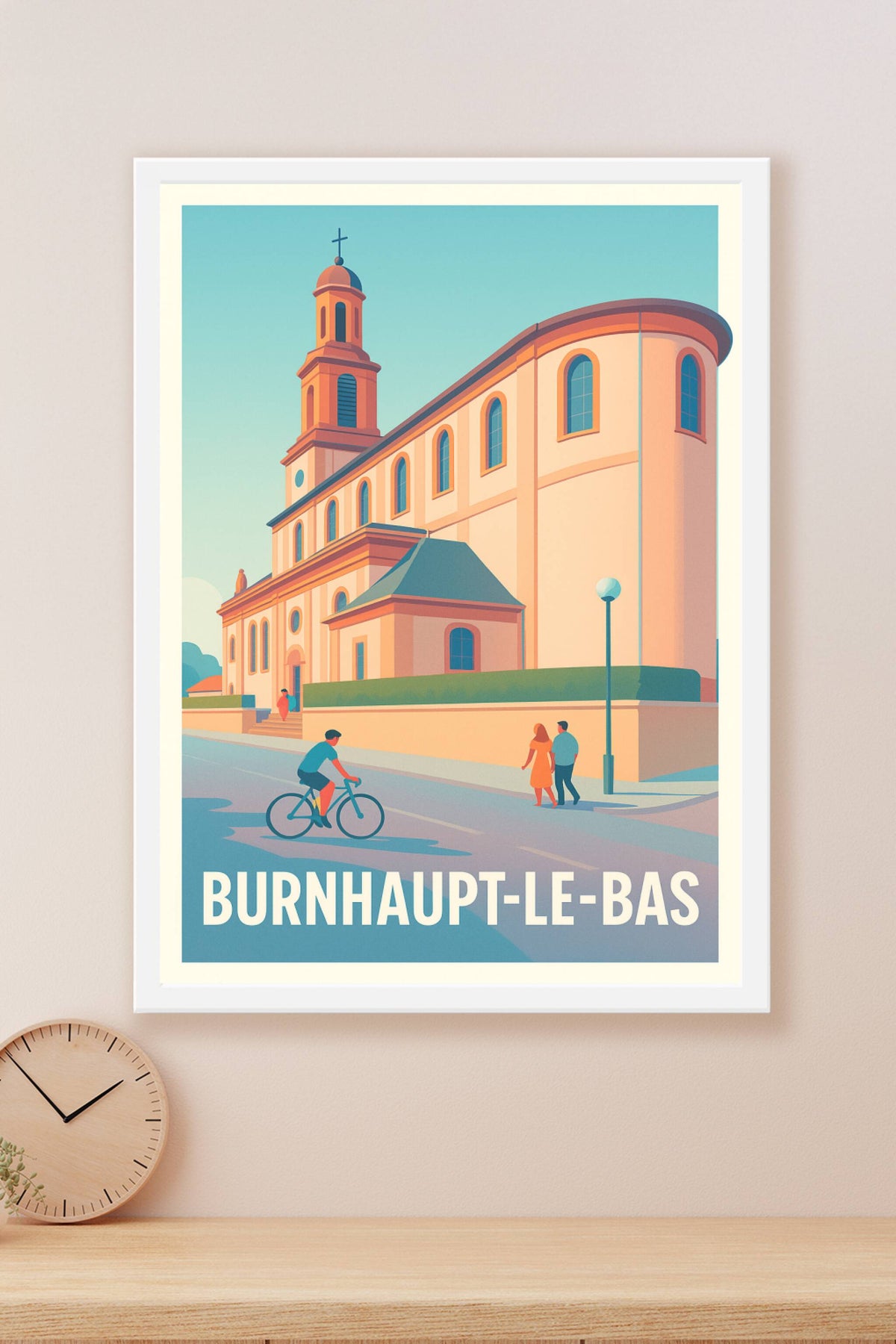 Affiche Burnhaupt-le-Bas — Charme et Sérénité au Cœur de l'Alsace · poster d'art de Burnhaupt-le-Bas