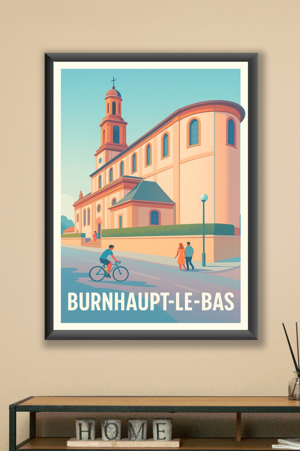 Affiche Burnhaupt-le-Bas — Charme et Sérénité au Cœur de l'Alsace · poster d'art de Burnhaupt-le-Bas