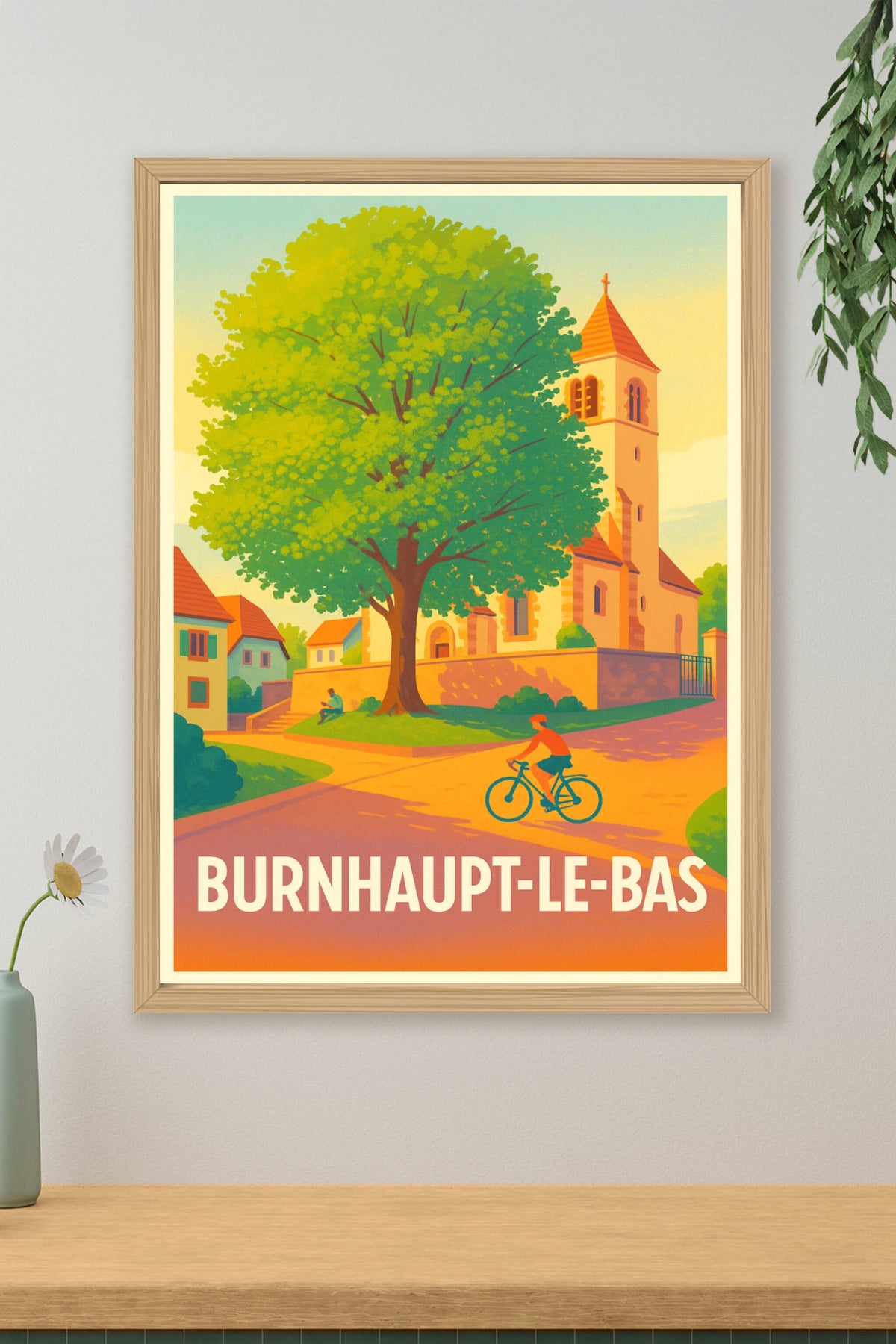 Affiche Burnhaupt-le-Bas — Charme et Sérénité Alsacienne · poster d'art de Burnhaupt-le-Bas