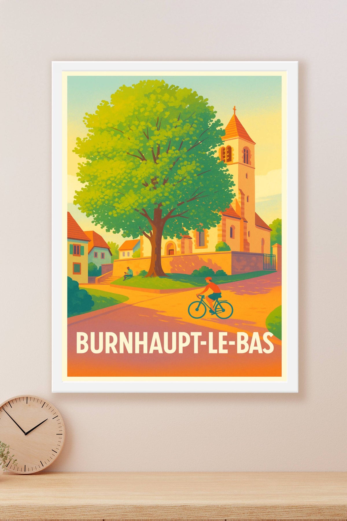 Affiche Burnhaupt-le-Bas — Charme et Sérénité Alsacienne · poster d'art de Burnhaupt-le-Bas