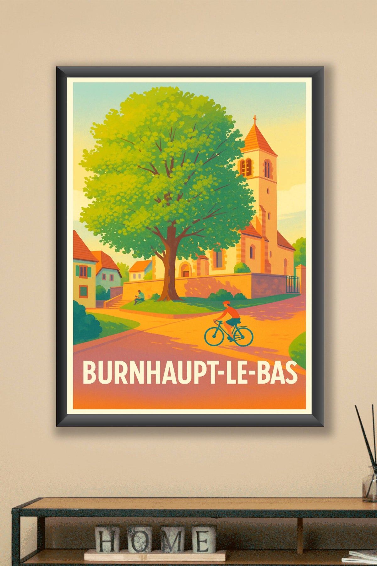 Affiche Burnhaupt-le-Bas — Charme et Sérénité Alsacienne · poster d'art de Burnhaupt-le-Bas