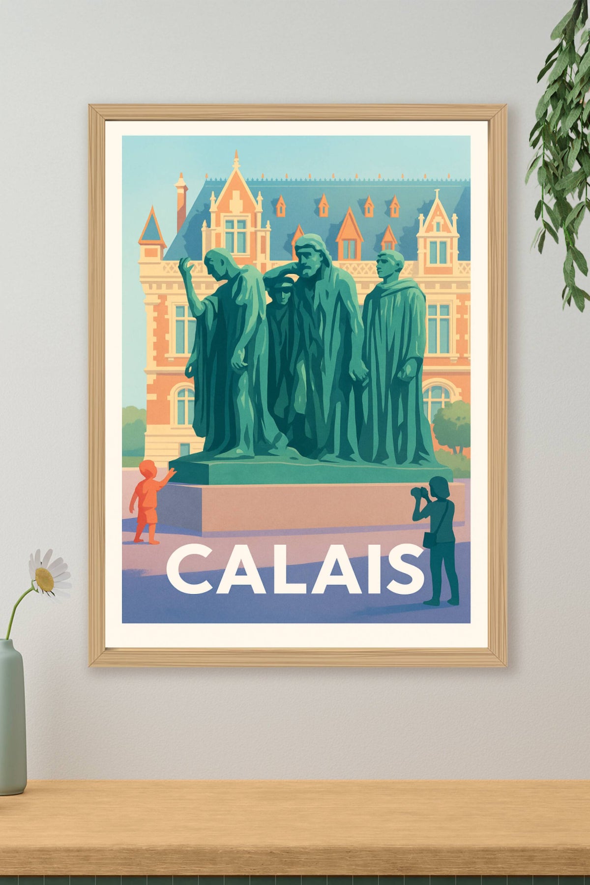 Affiche Calais — Découvrez le Monument des Bourgeois de Calais · poster d'art de Calais