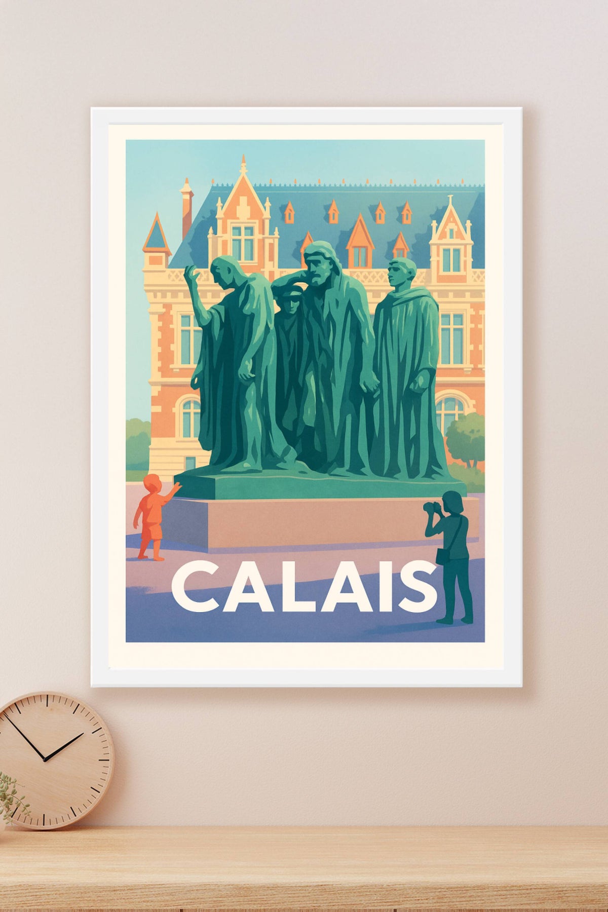 Affiche Calais — Découvrez le Monument des Bourgeois de Calais · poster d'art de Calais
