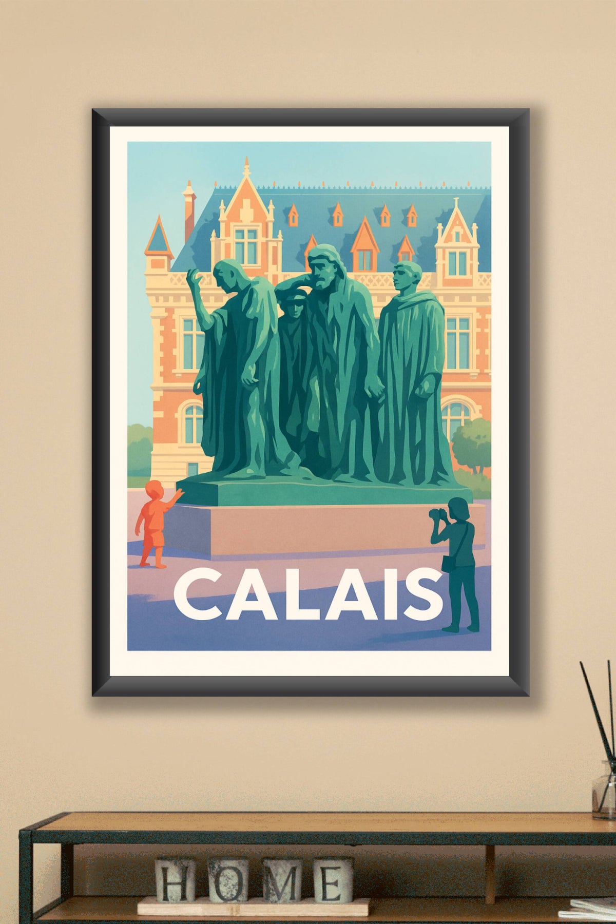 Affiche Calais — Découvrez le Monument des Bourgeois de Calais · poster d'art de Calais