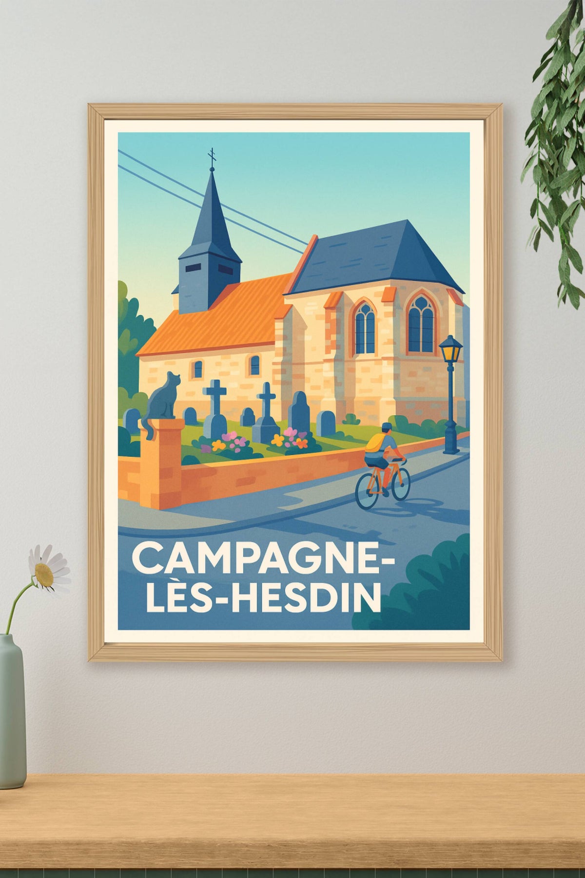 Affiche Campagne-lès-Hesdin — Charme et sérénité à la campagne · poster d'art de Campagne-lès-Hesdin
