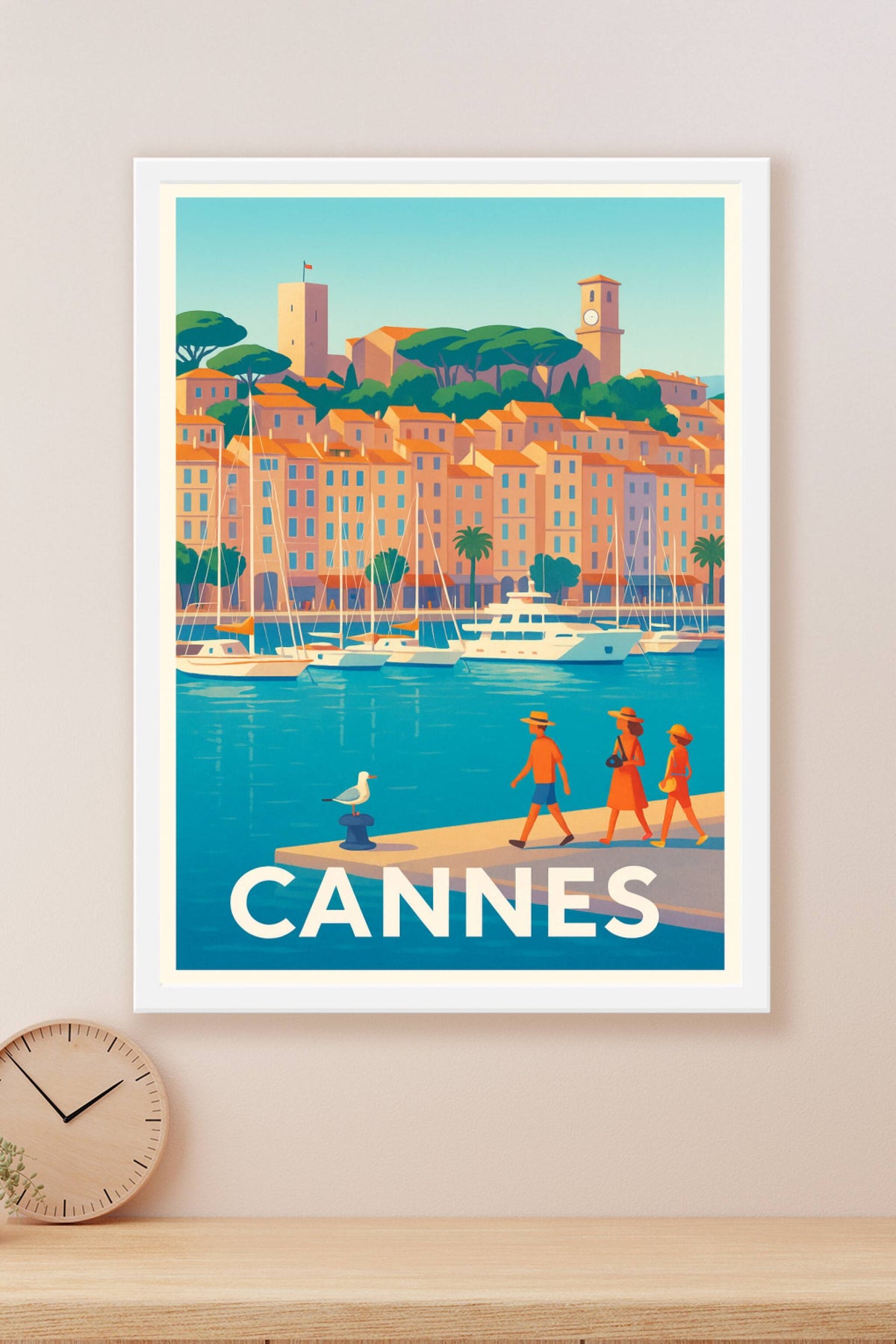 Affiche Cannes — Escapade ensoleillée sur la Croisette · poster d'art de Cannes