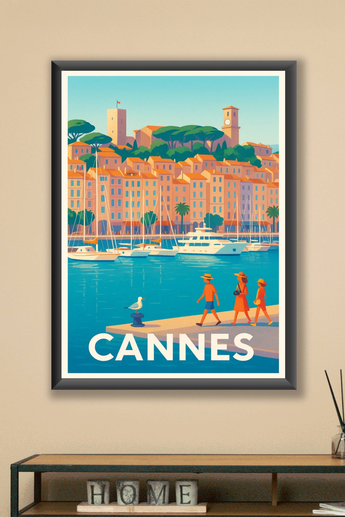 Affiche Cannes — Escapade ensoleillée sur la Croisette · poster d'art de Cannes
