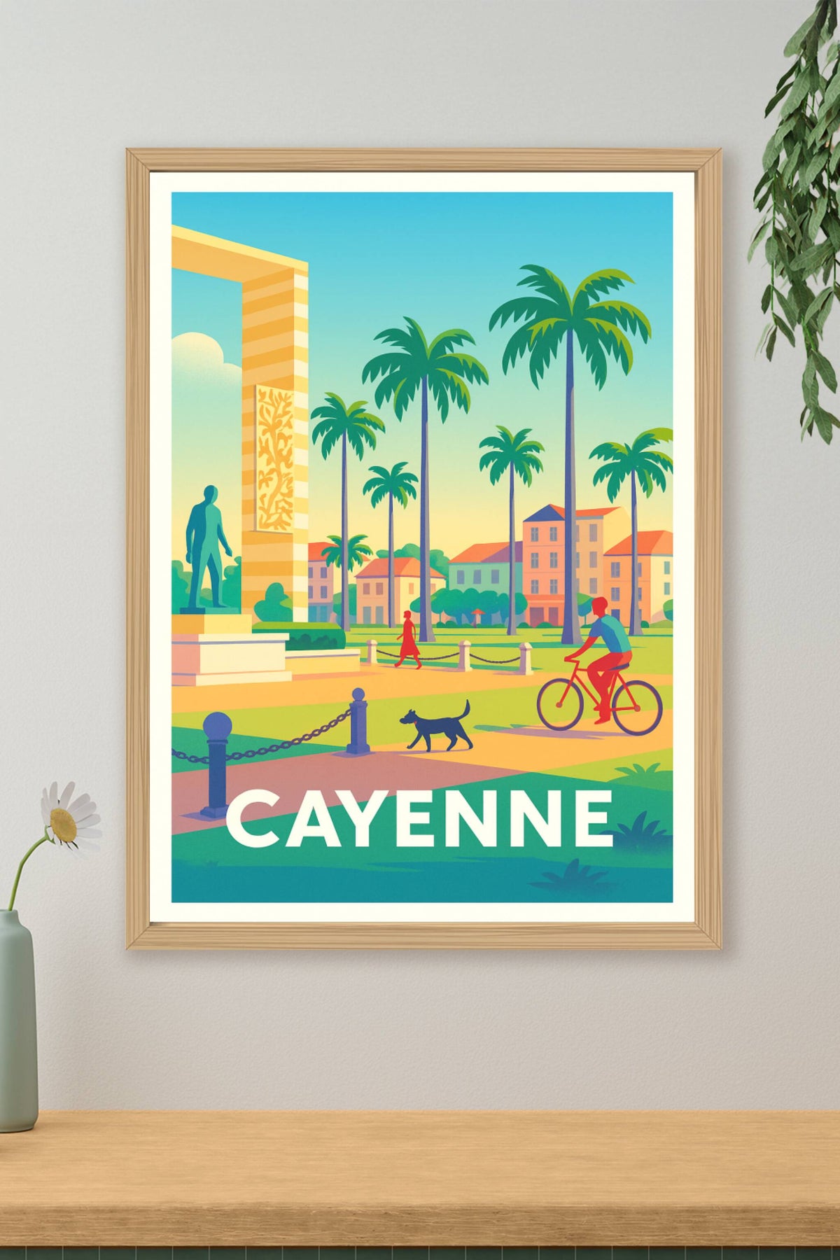 Affiche Cayenne — L'élégance tropicale au cœur de la Guyane · poster d'art de Cayenne