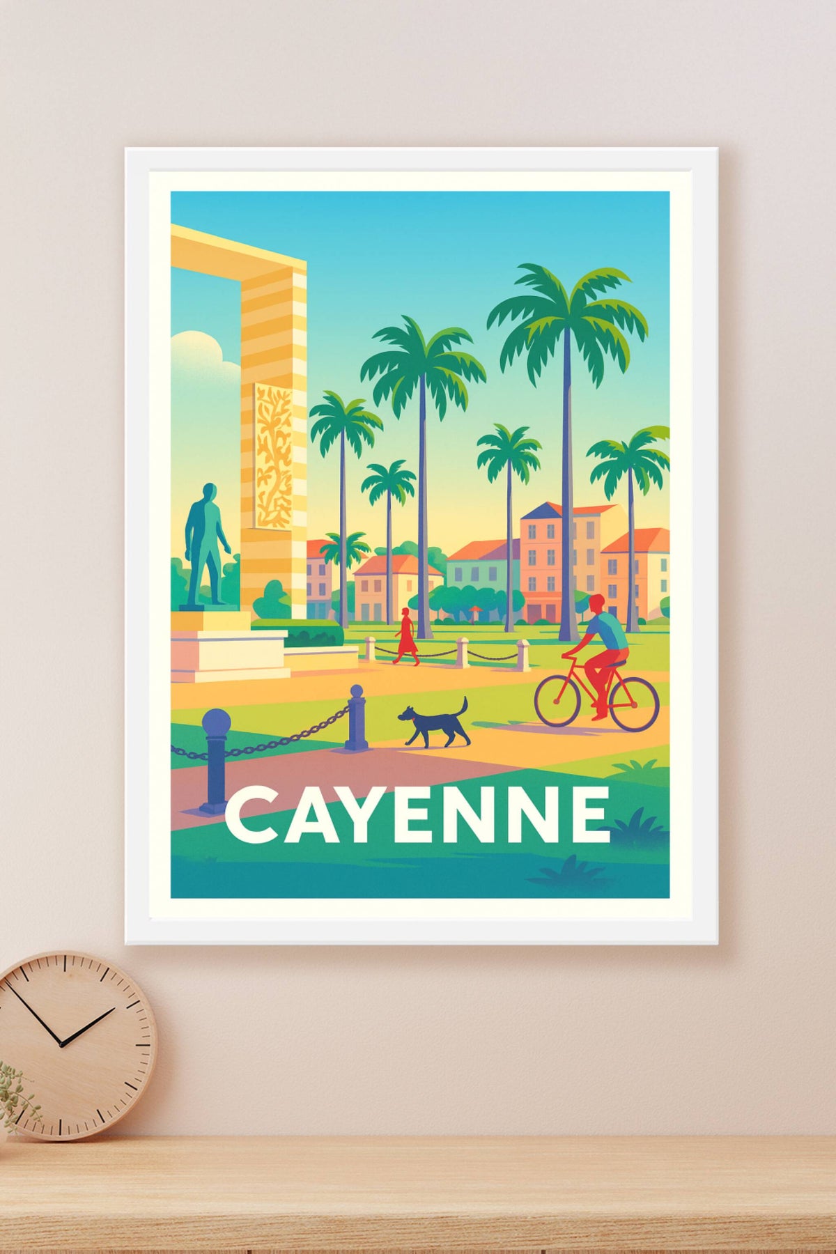 Affiche Cayenne — L'élégance tropicale au cœur de la Guyane · poster d'art de Cayenne