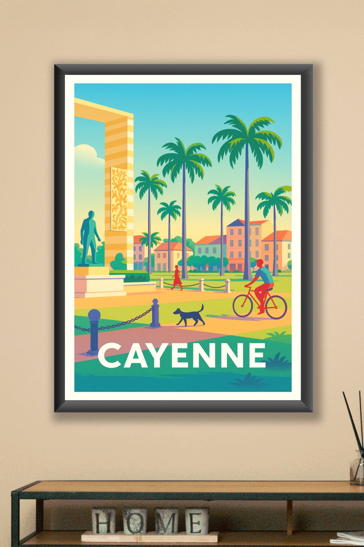 Affiche Cayenne — L'élégance tropicale au cœur de la Guyane · poster d'art de Cayenne