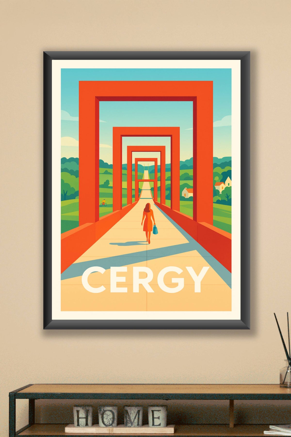 Affiche Cergy — Voyage au cœur de l'art moderne · poster d'art de Cergy
