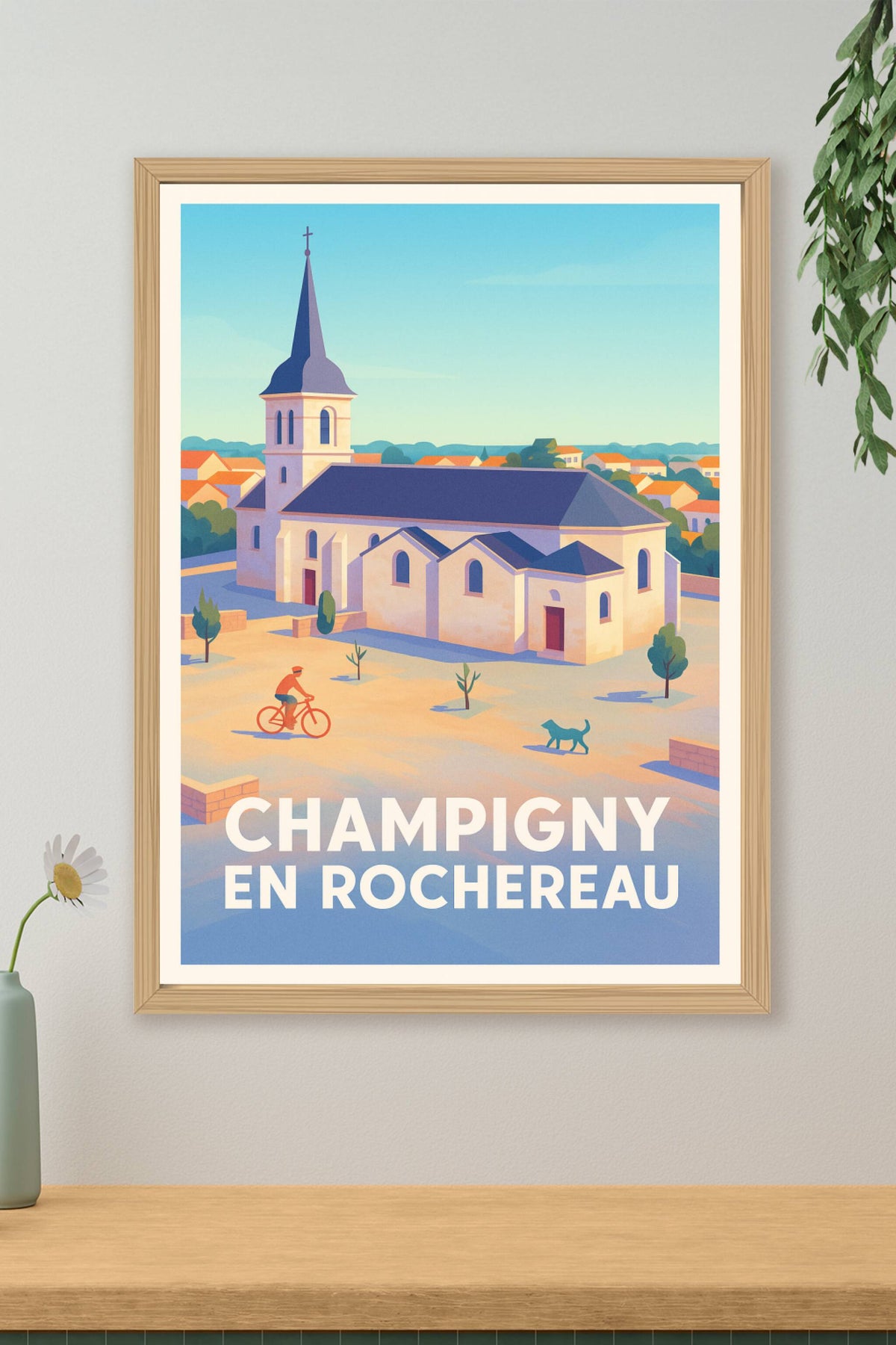 Affiche Champigny en Rochereau — Charme et Sérénité Villageoise · poster d'art de Champigny en Rochereau