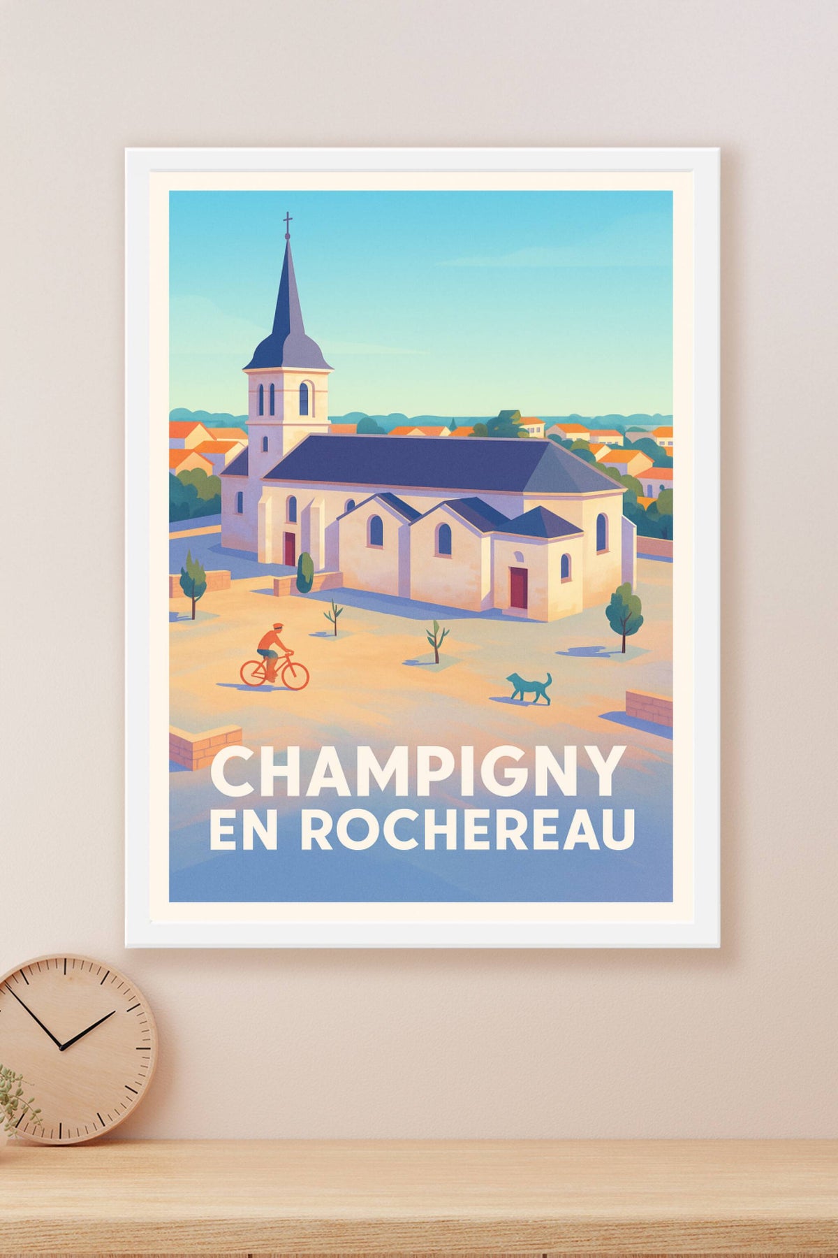 Affiche Champigny en Rochereau — Charme et Sérénité Villageoise · poster d'art de Champigny en Rochereau