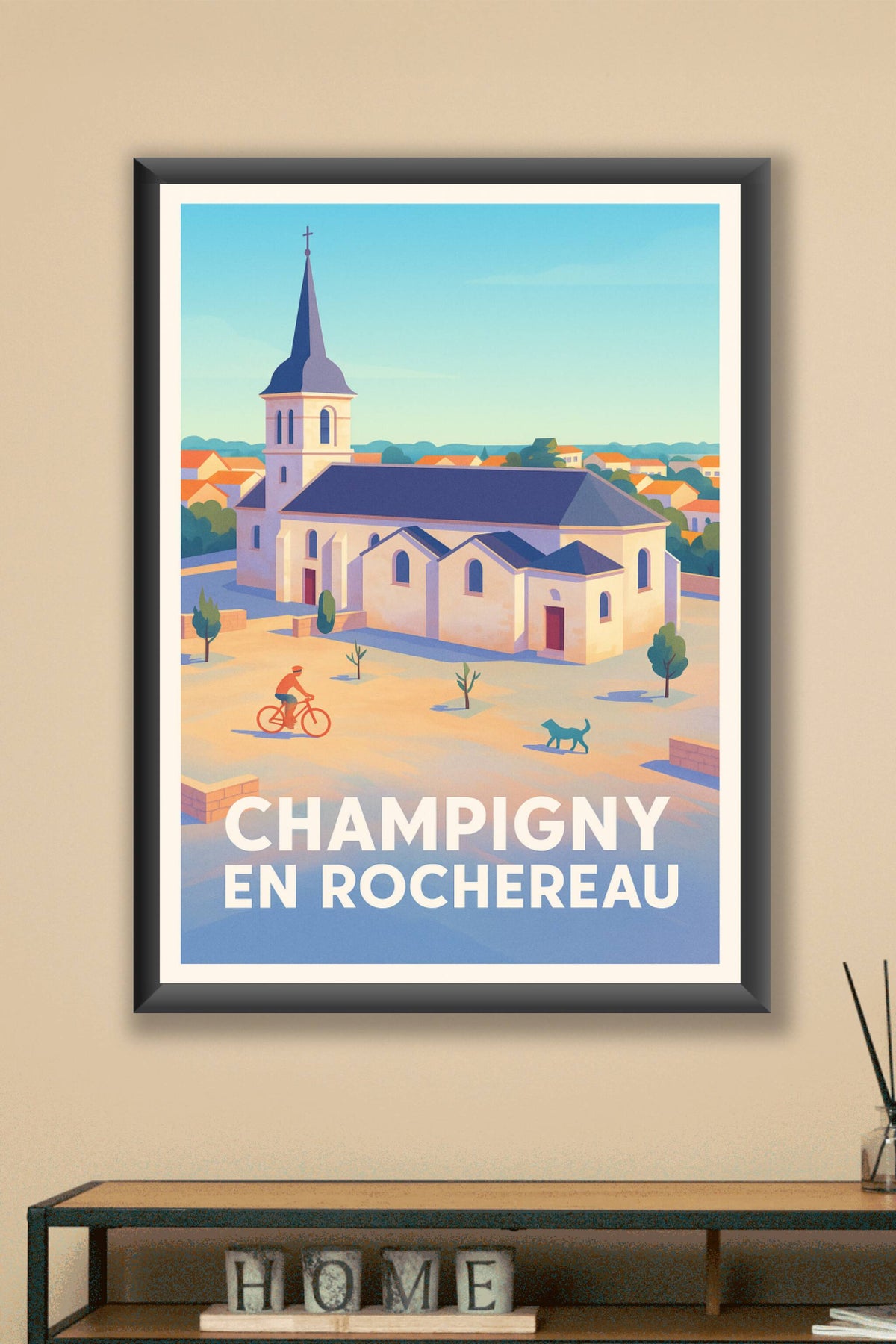 Affiche Champigny en Rochereau — Charme et Sérénité Villageoise · poster d'art de Champigny en Rochereau