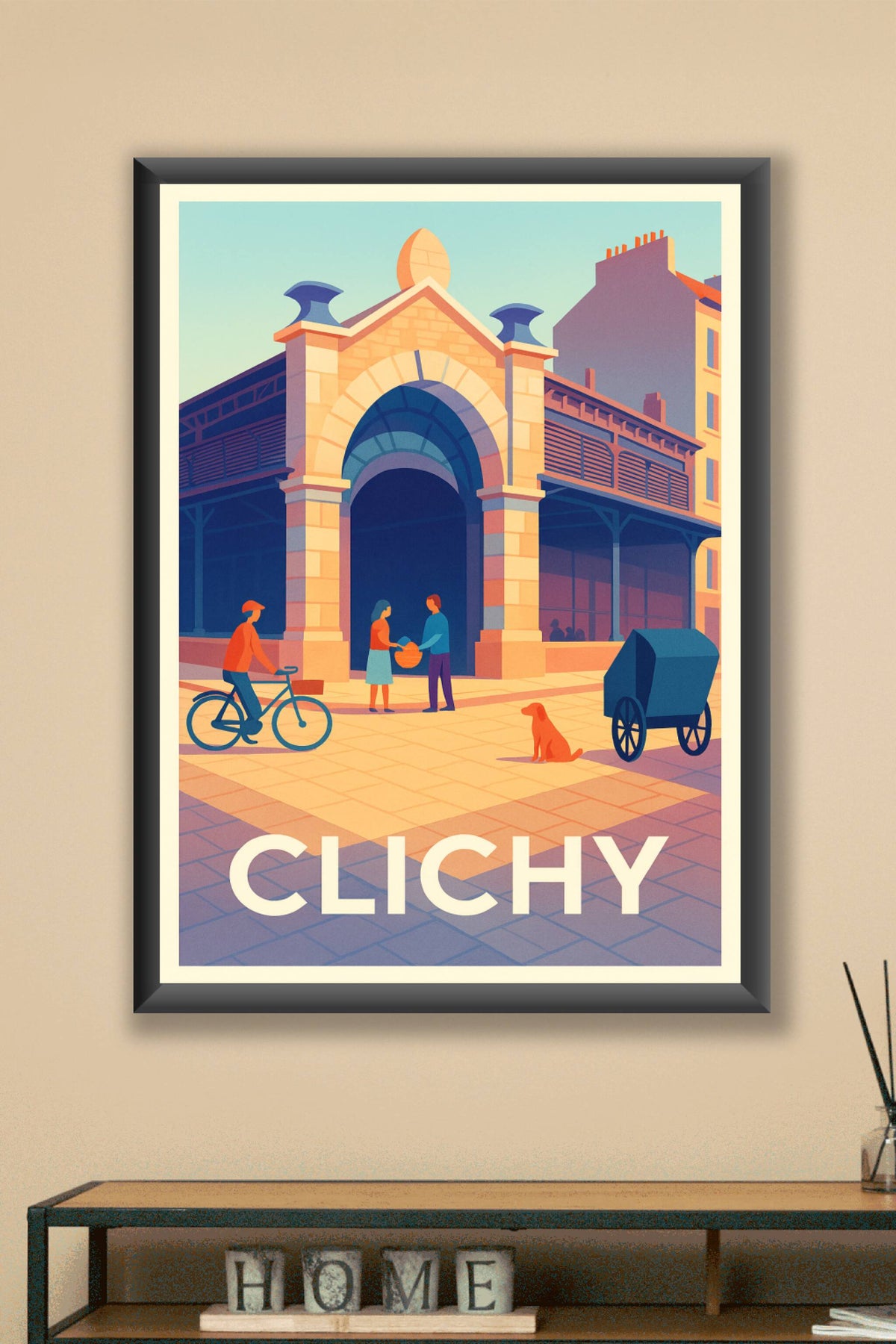 Affiche Clichy — Charme et vie quotidienne au coeur de la ville · poster d'art de Clichy