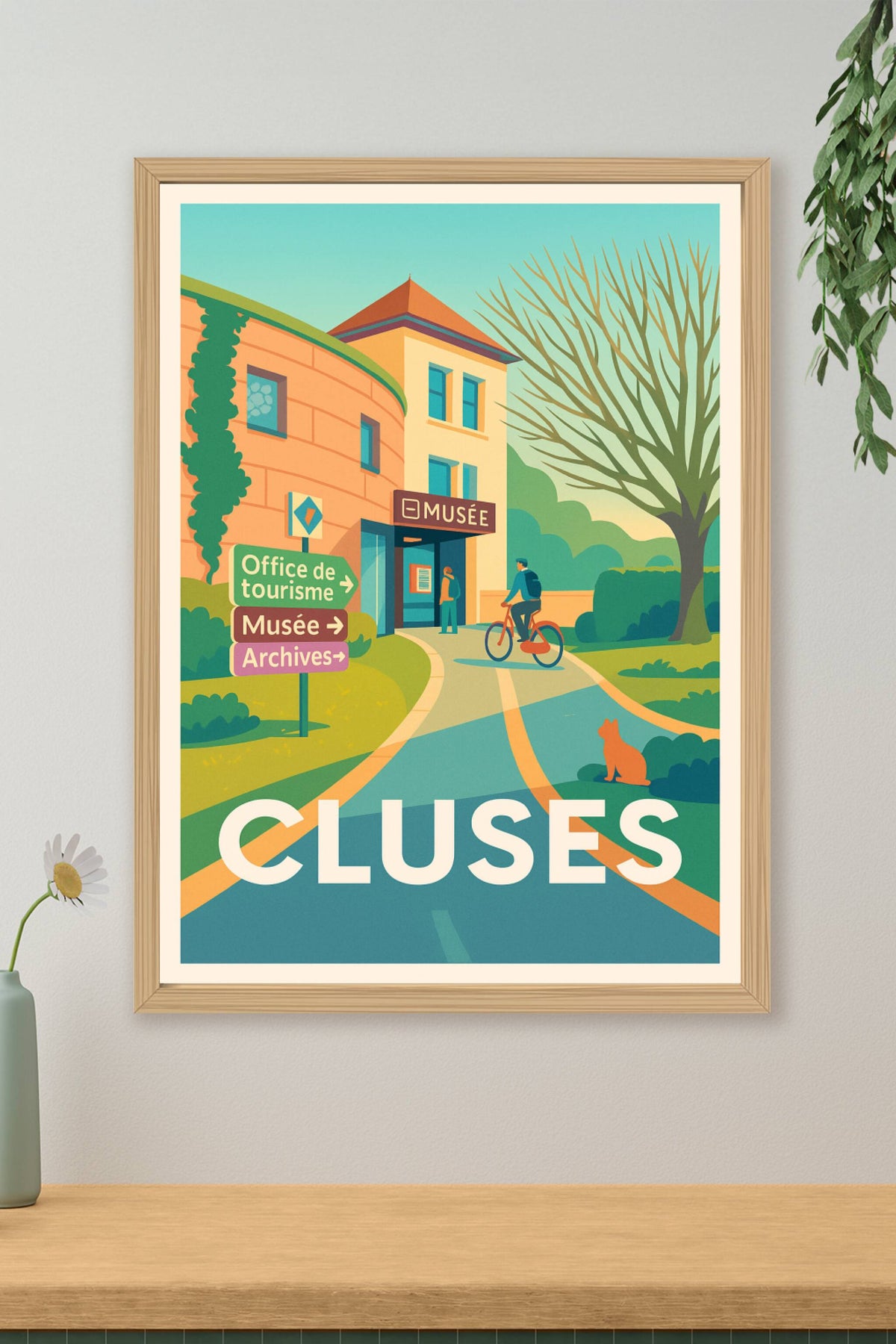 Affiche Cluses — Esprit culture et nature en Haute-Savoie · poster d'art de Cluses