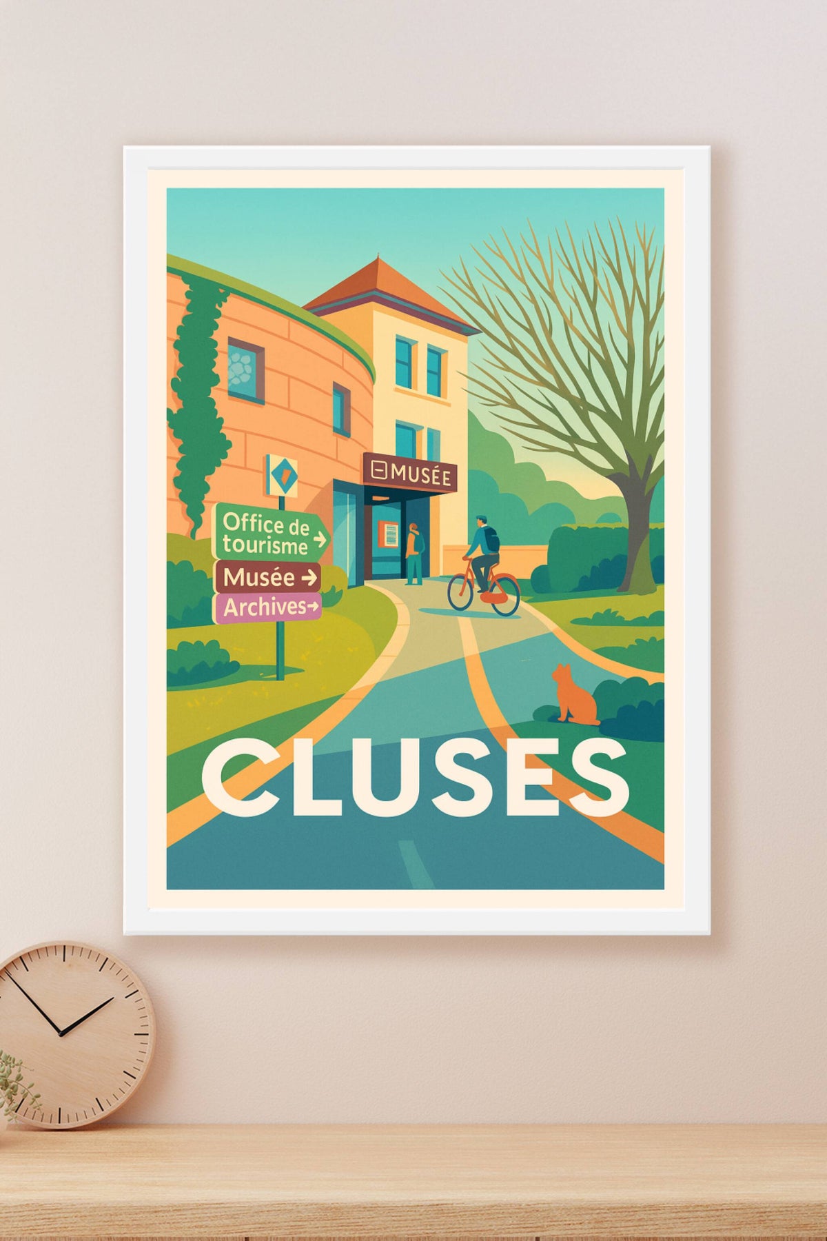 Affiche Cluses — Esprit culture et nature en Haute-Savoie · poster d'art de Cluses