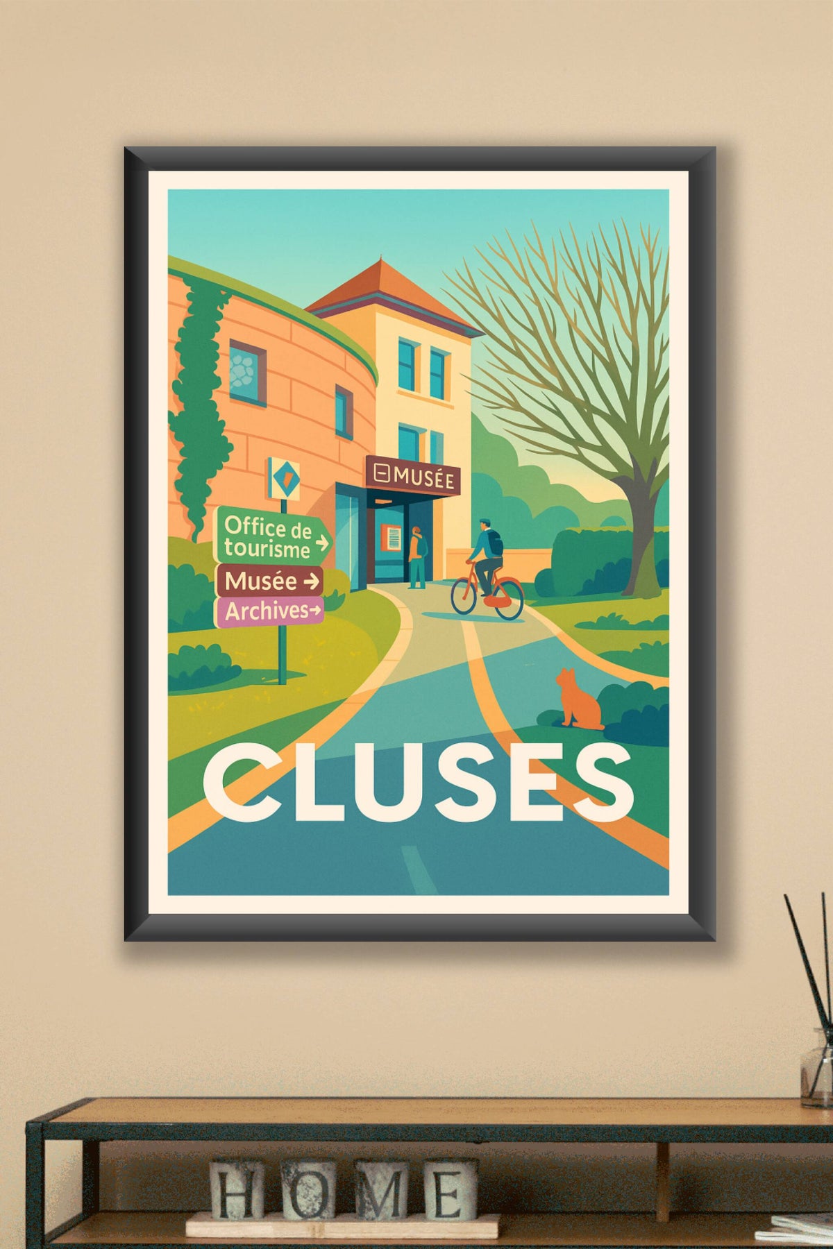 Affiche Cluses — Esprit culture et nature en Haute-Savoie · poster d'art de Cluses