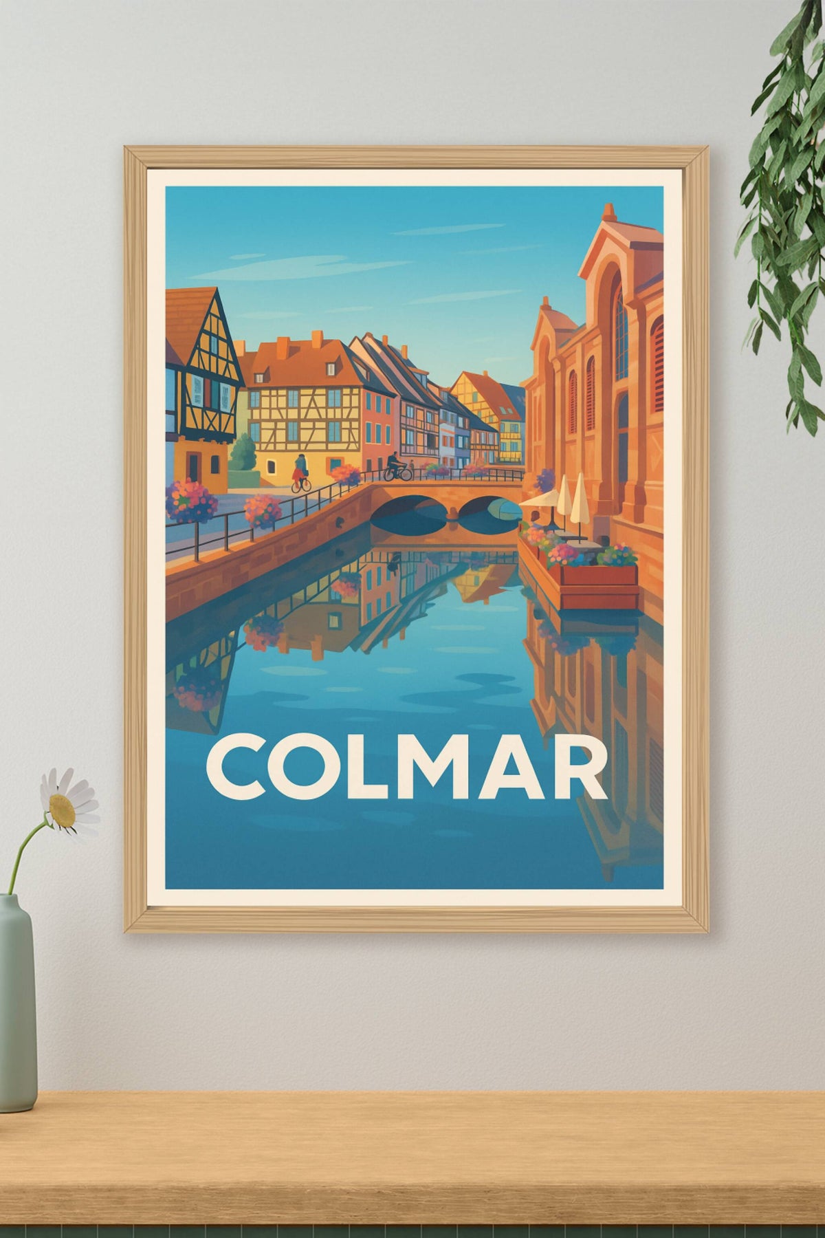 Affiche Colmar — Charme pittoresque au fil de l'eau · poster d'art de Colmar
