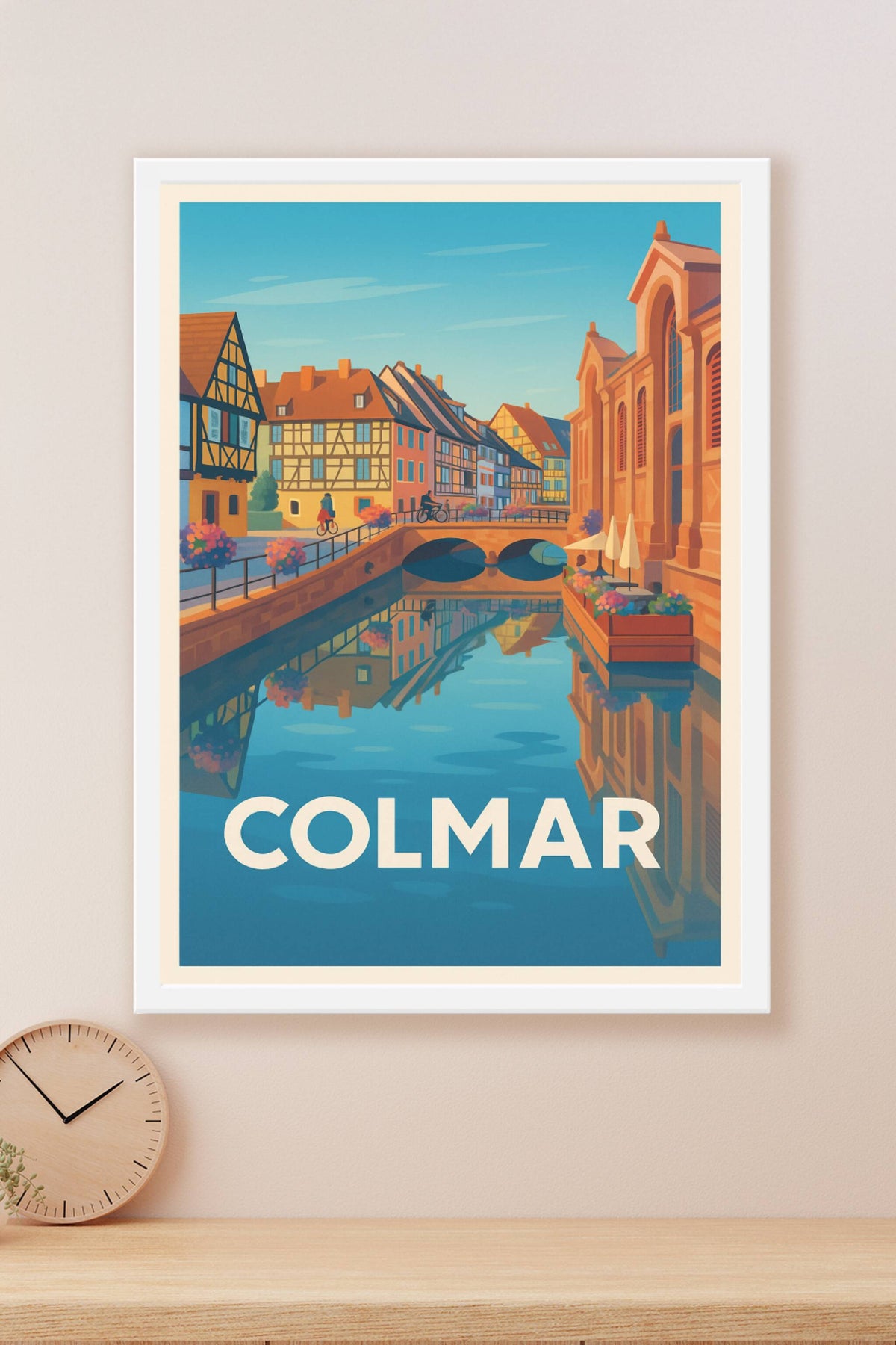 Affiche Colmar — Charme pittoresque au fil de l'eau · poster d'art de Colmar