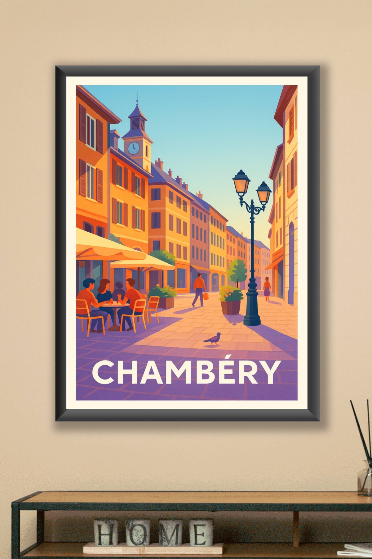 Affiche Chambéry — L'élégance conviviale au cœur des rues · poster d'art de Chambéry