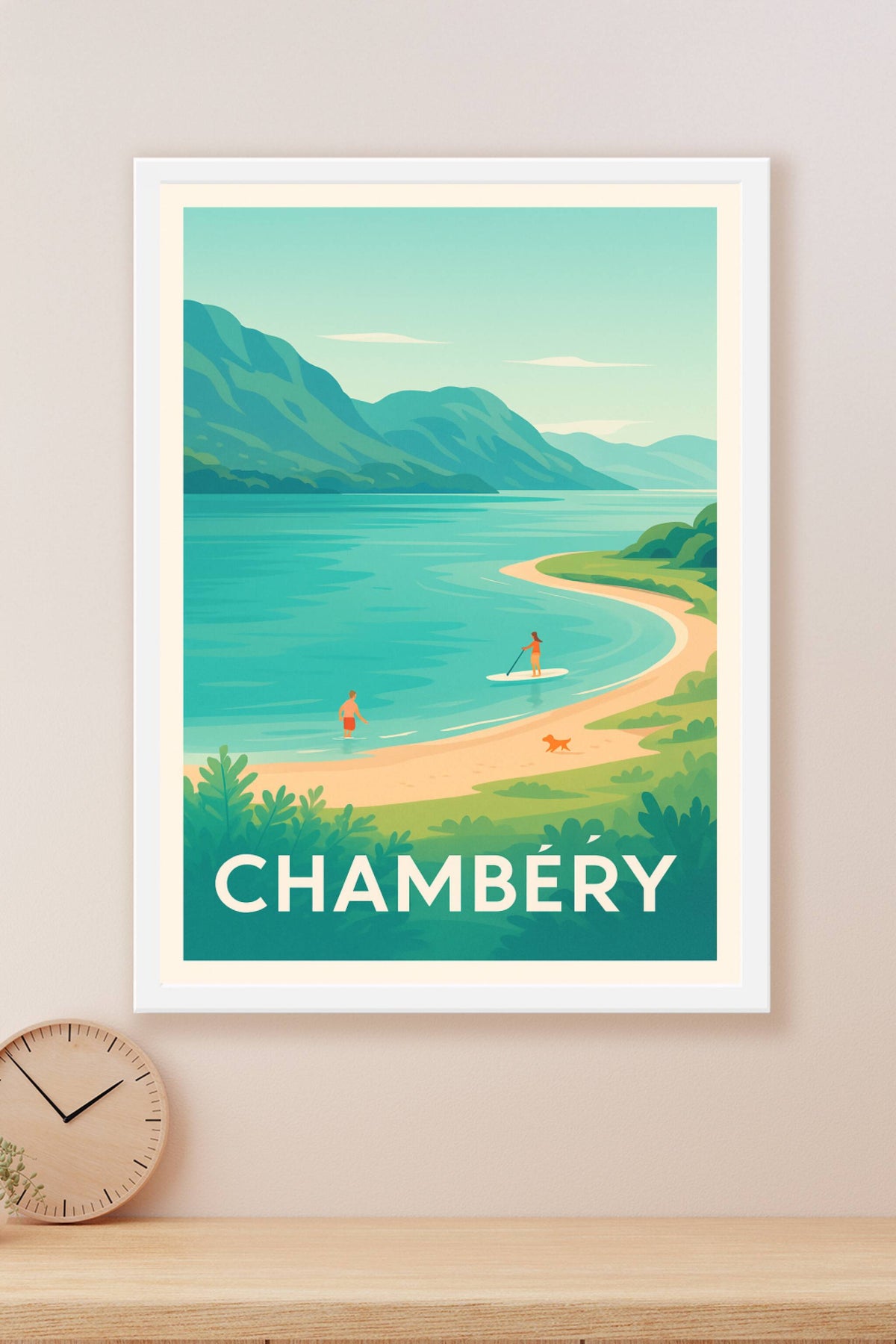 Affiche Chambéry — Évasion nature au bord du lac · poster d'art de Chambéry