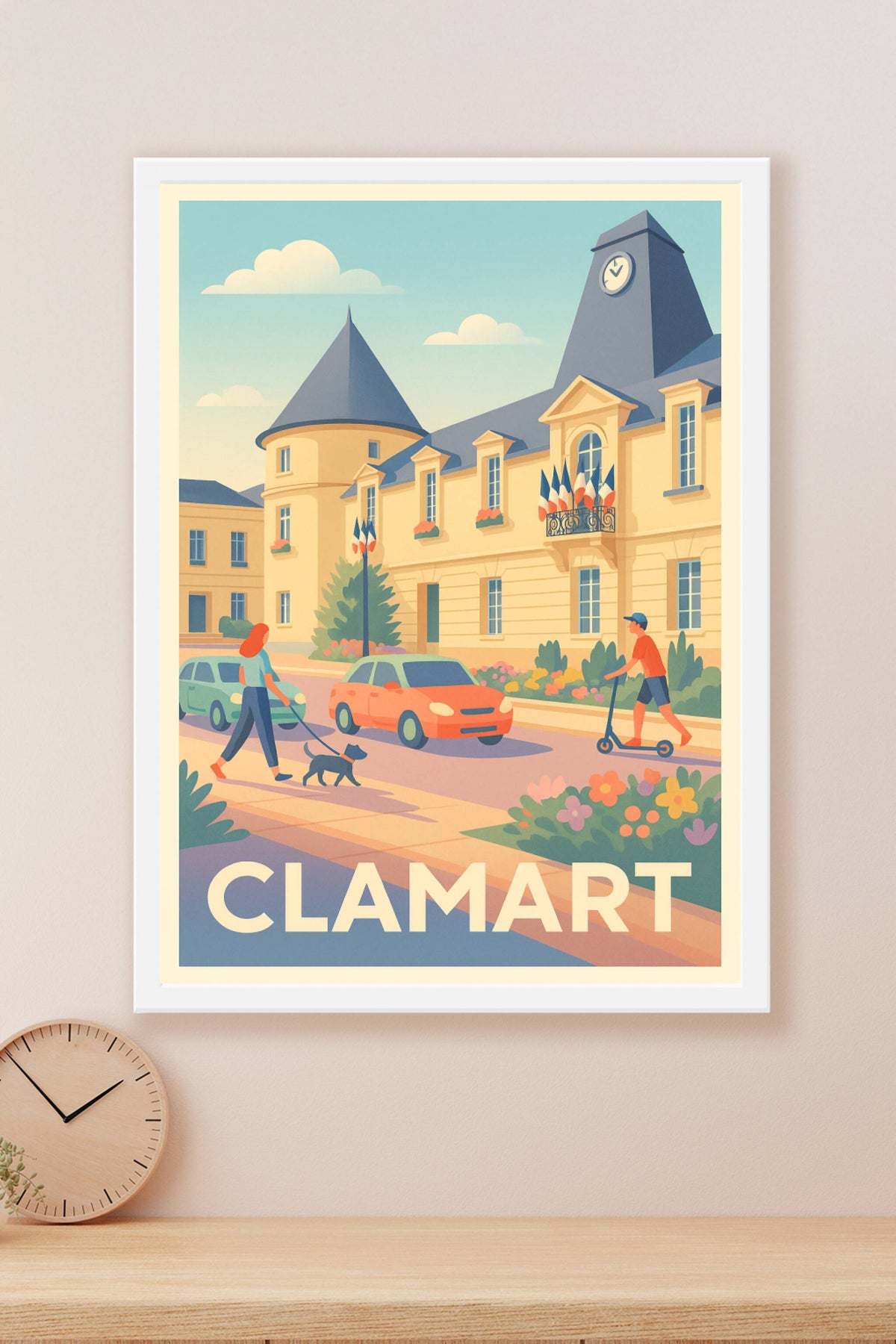 Affiche Clamart — Charme et douceur de vie locale · poster d'art de Clamart