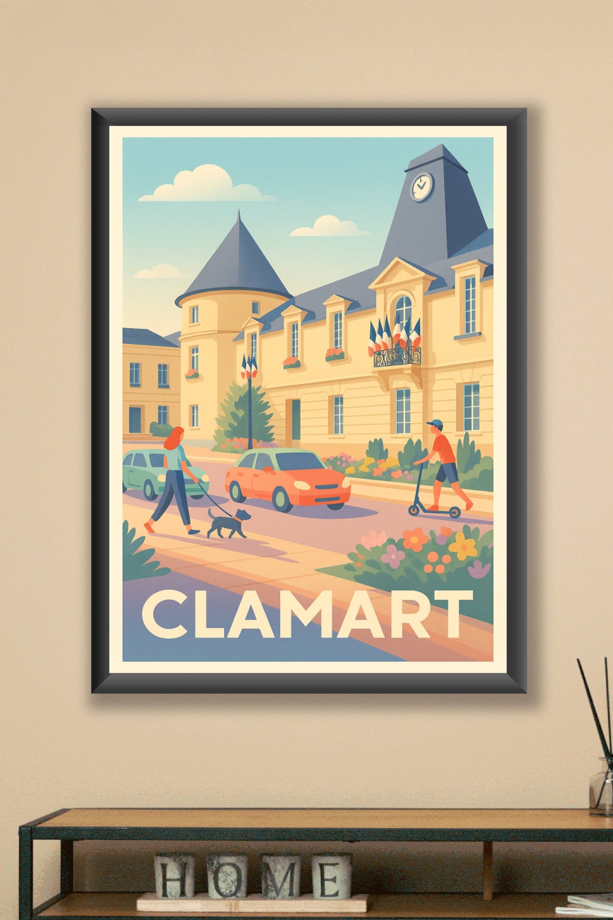 Affiche Clamart — Charme et douceur de vie locale · poster d'art de Clamart