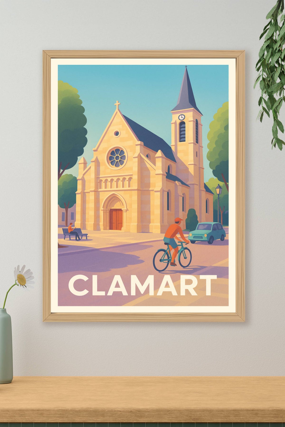 Affiche Clamart — Charme paisible et architectural · poster d'art de Clamart