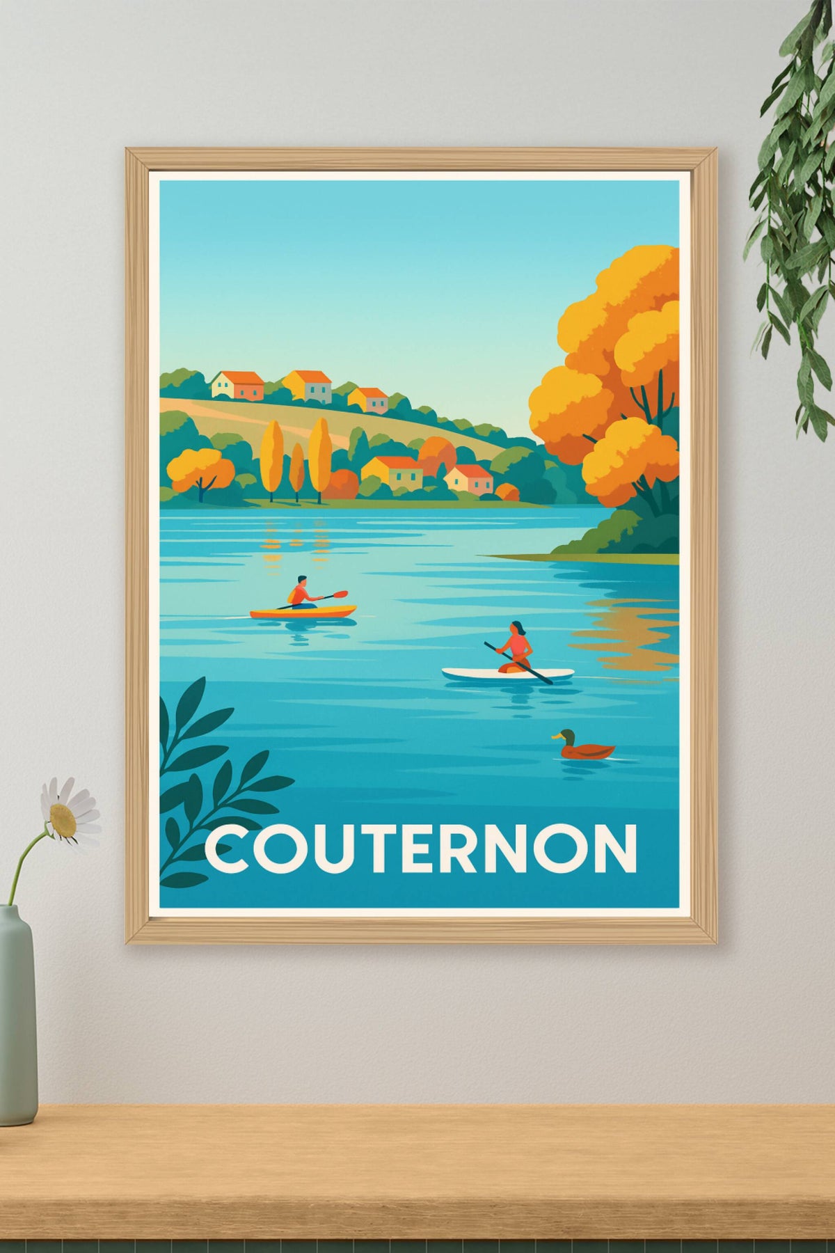 Affiche Couternon — L'évasion au fil de l'eau · poster d'art de Couternon