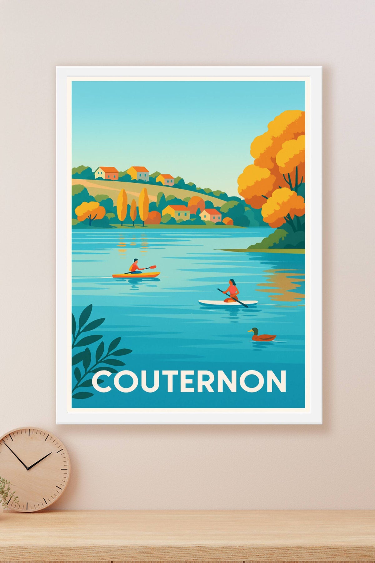 Affiche Couternon — L'évasion au fil de l'eau · poster d'art de Couternon