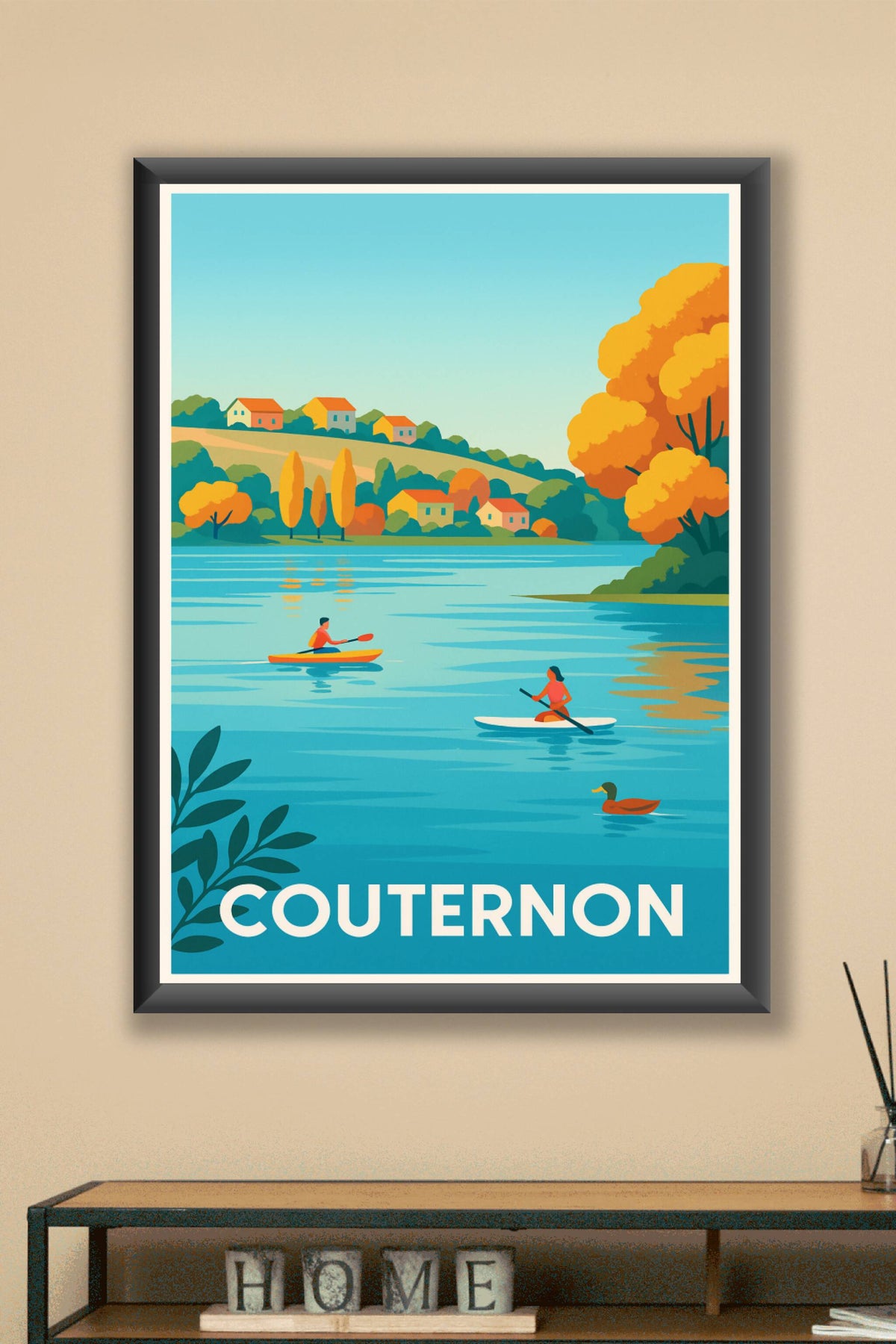 Affiche Couternon — L'évasion au fil de l'eau · poster d'art de Couternon