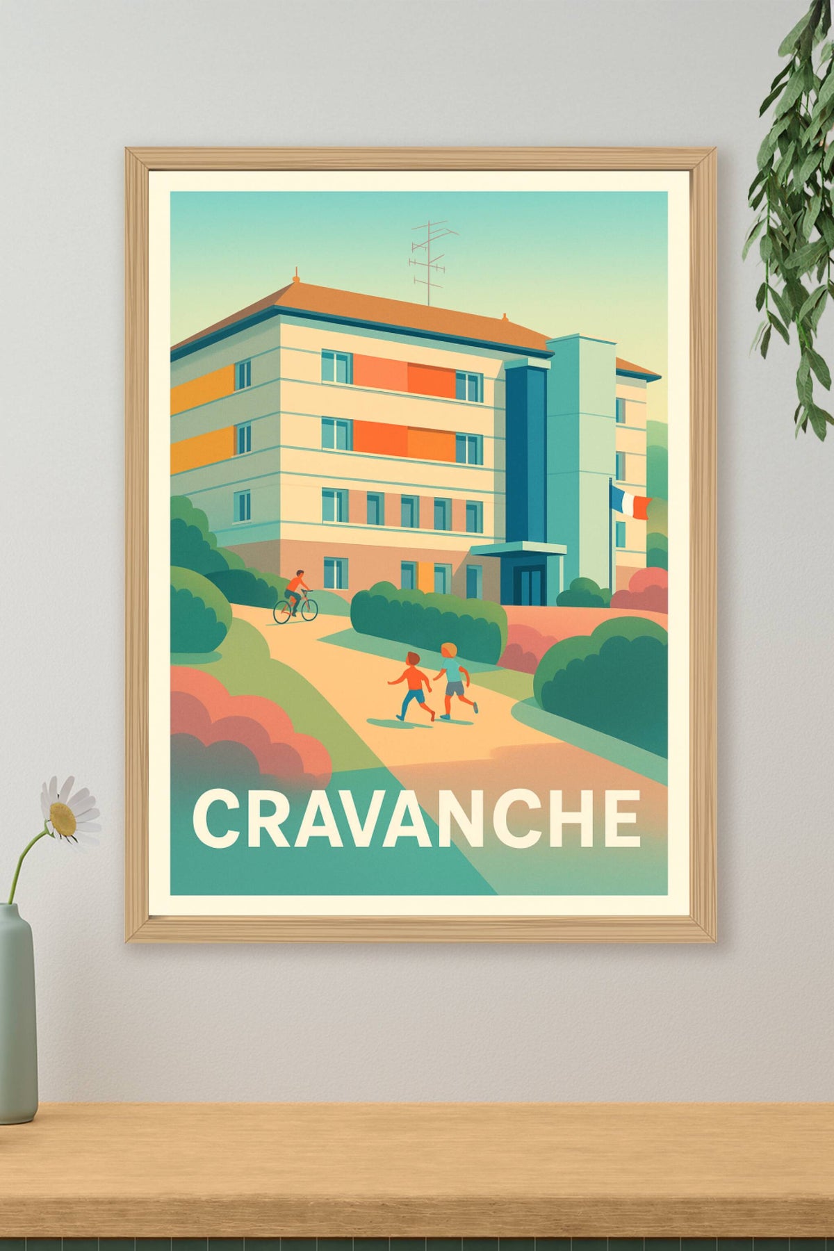 Affiche Cravanche — Douceur de vie et convivialité · poster d'art de Cravanche