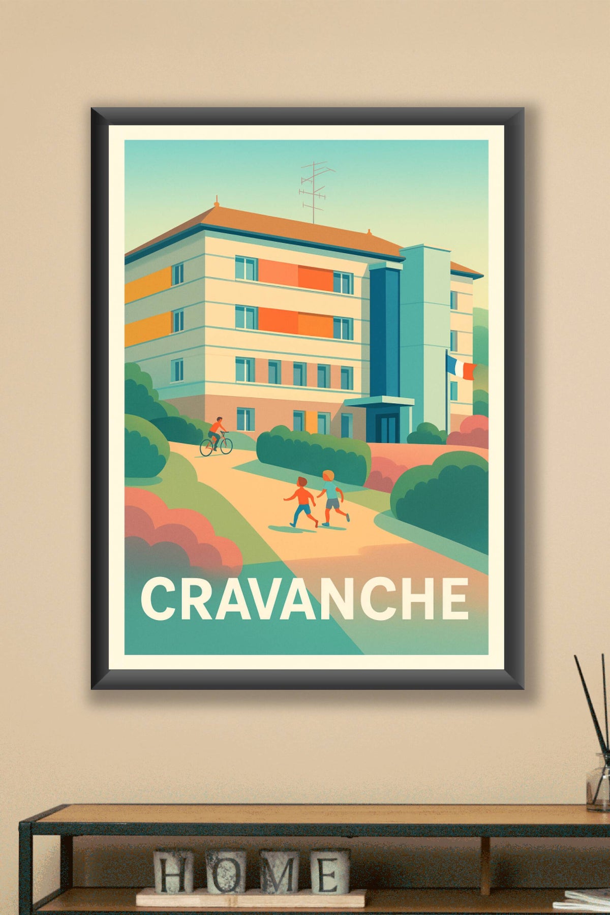 Affiche Cravanche — Douceur de vie et convivialité · poster d'art de Cravanche