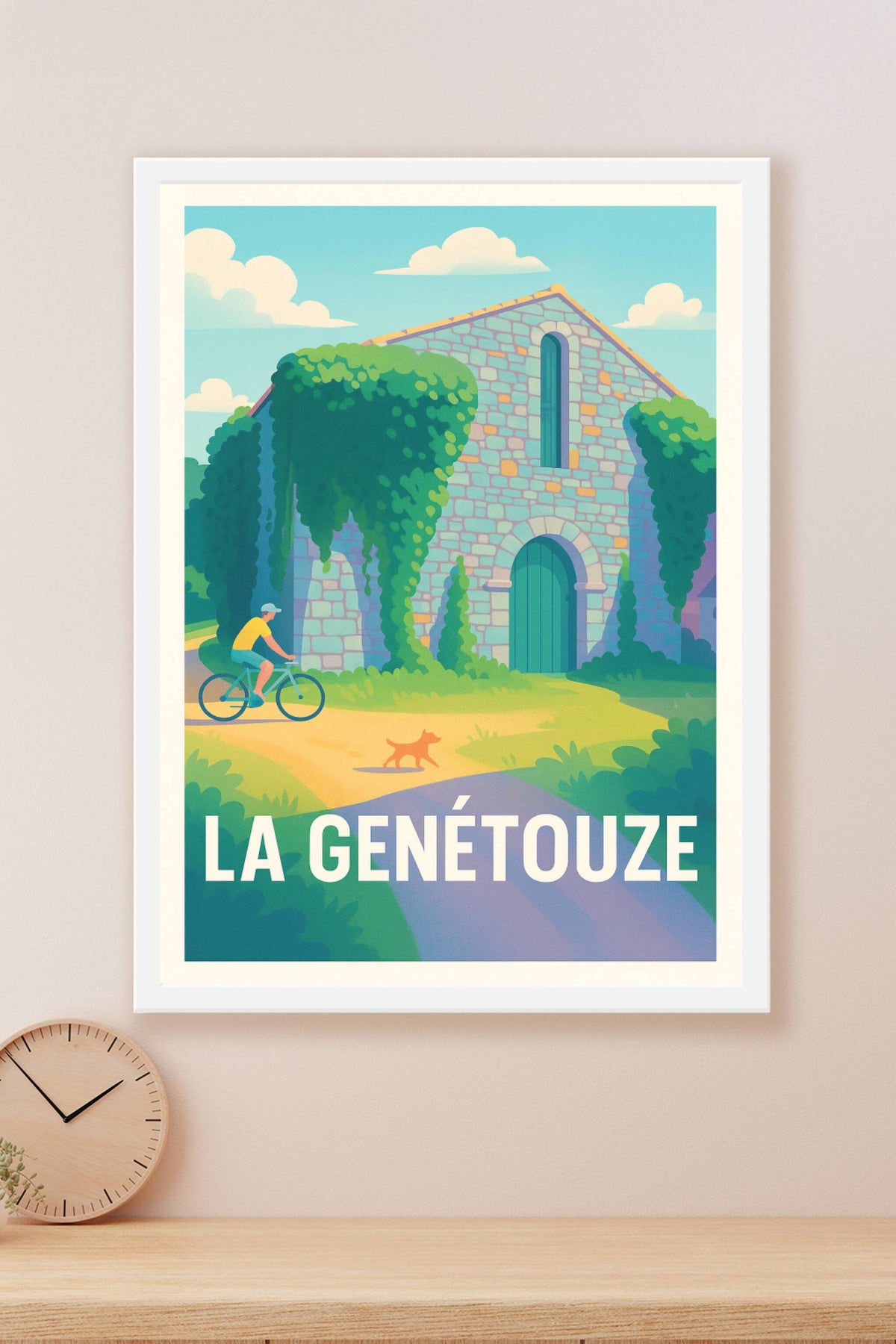 Affiche La Genétouze — Village paisible et verdoyant · poster d'art de La Genétouze