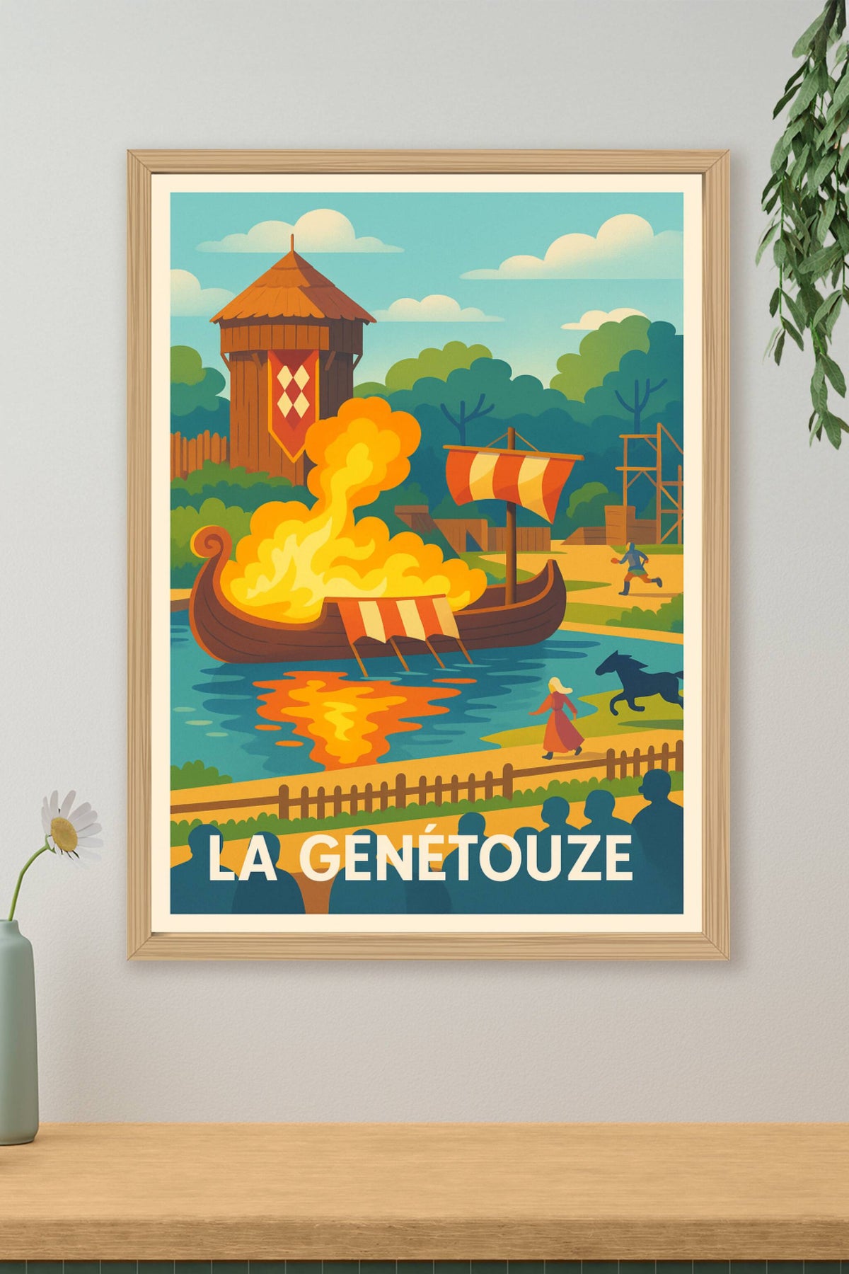 Affiche La Genétouze — Plongez au cœur d'une reconstitution historique vibrante · poster d'art de La Genétouze