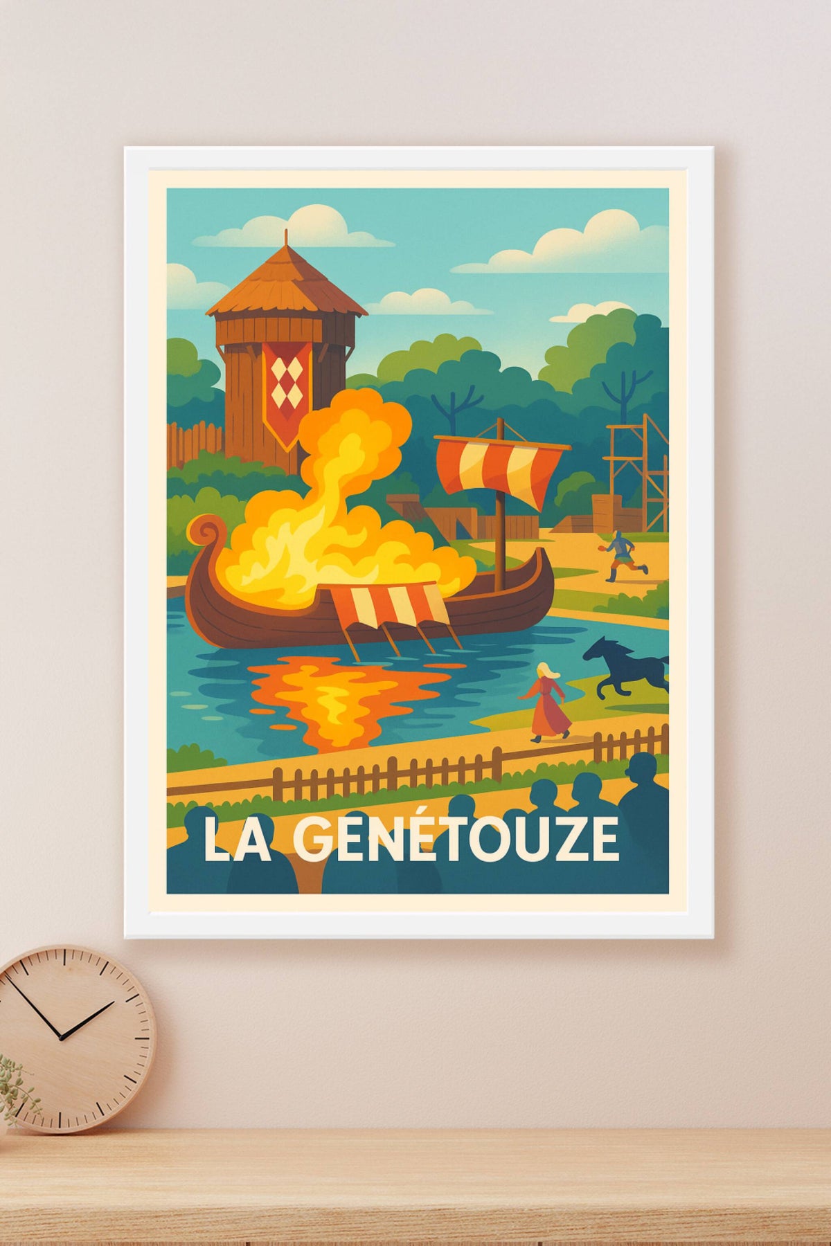 Affiche La Genétouze — Plongez au cœur d'une reconstitution historique vibrante · poster d'art de La Genétouze
