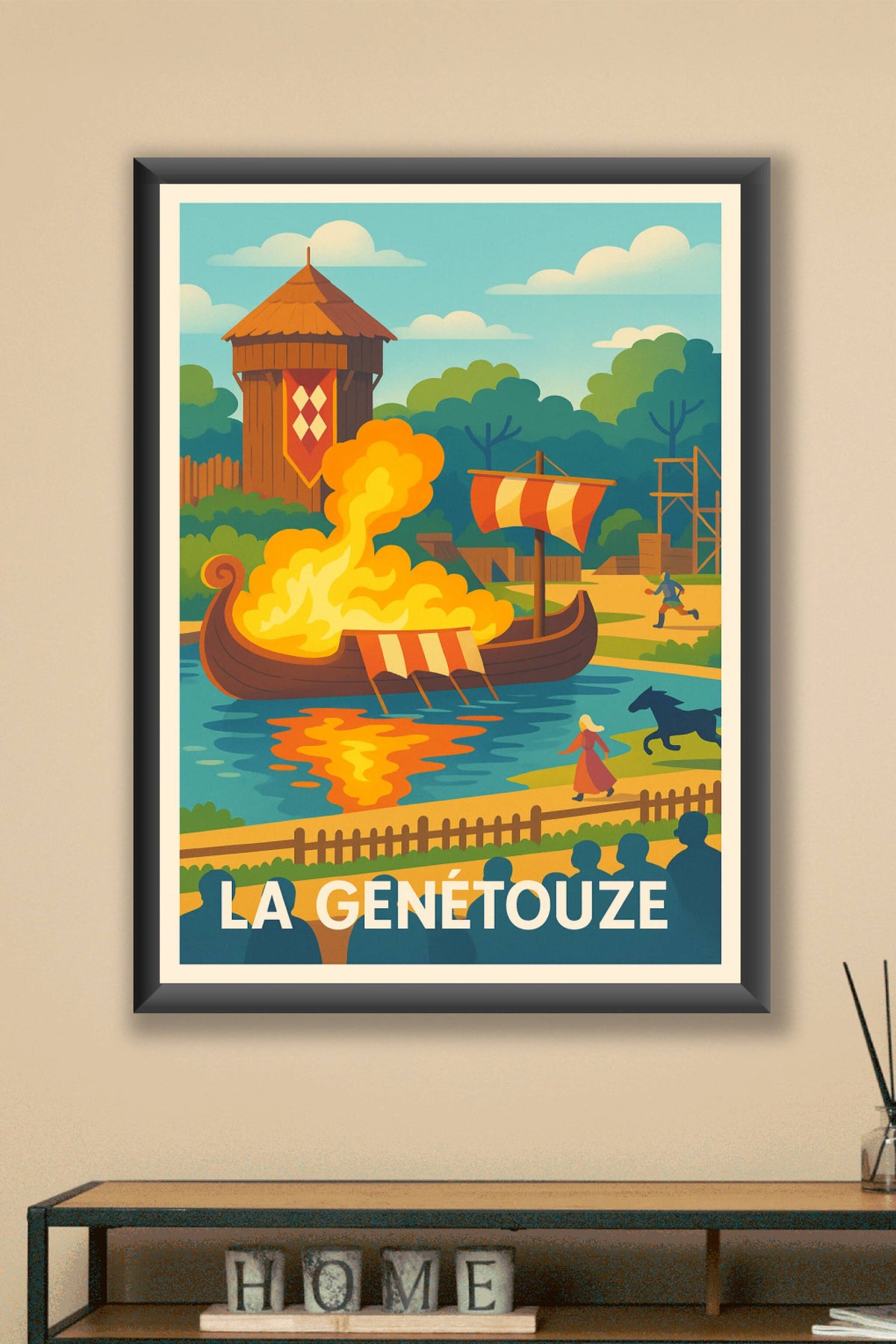 Affiche La Genétouze — Plongez au cœur d'une reconstitution historique vibrante · poster d'art de La Genétouze