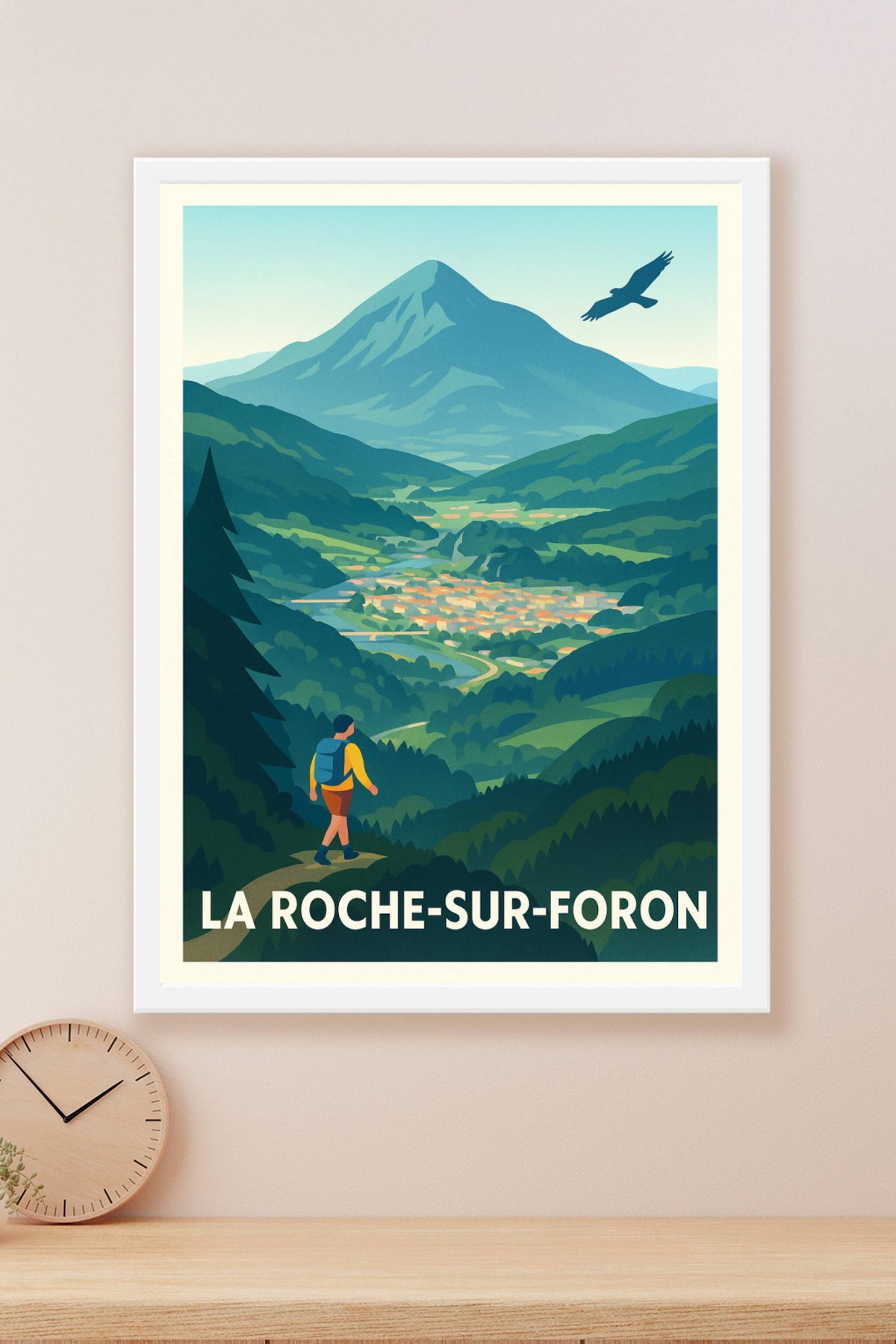 Affiche La Roche-sur-Foron — L'appel de la montagne et de la nature · poster d'art de La Roche-sur-Foron