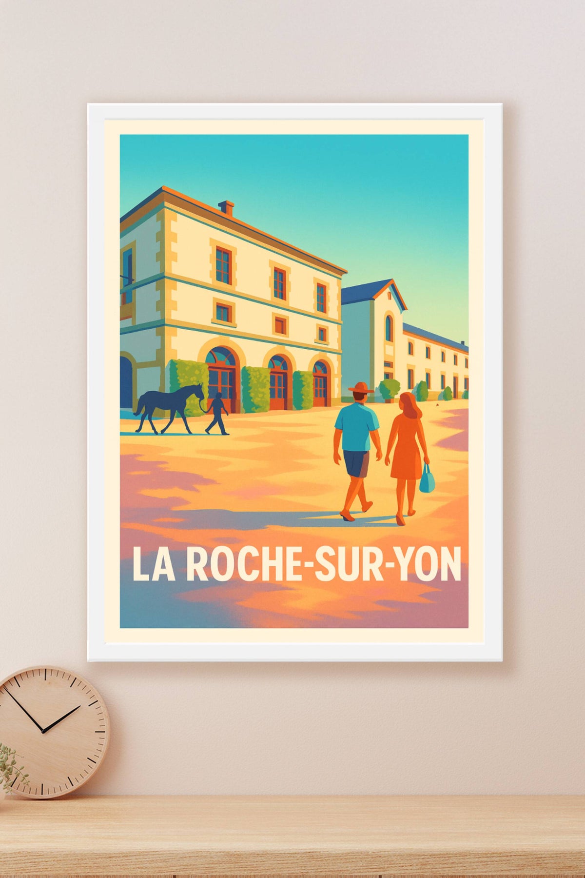 Affiche La Roche-sur-Yon — Promenade ensoleillée au cœur de la ville · poster d'art de La Roche-sur-Yon