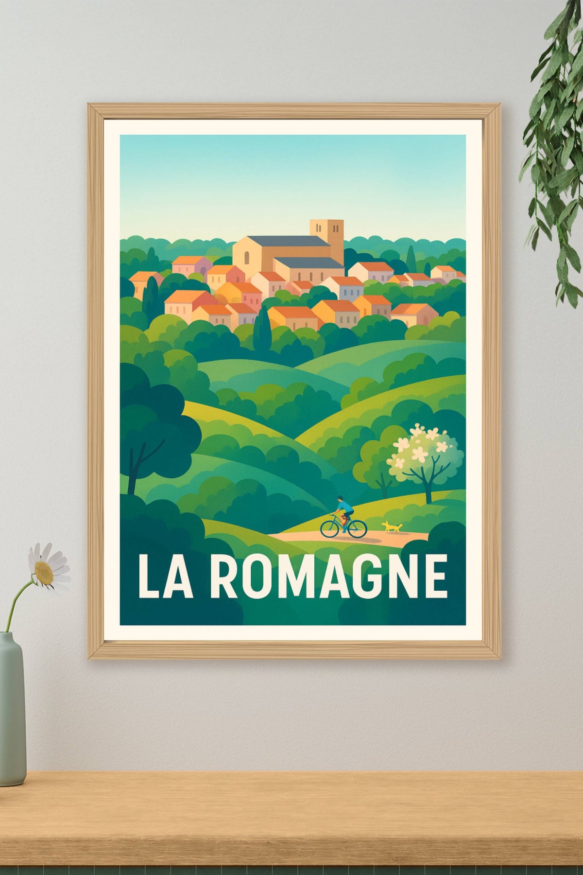 Affiche La Romagne — Évasion bucolique et douceur de vivre · poster d'art de La Romagne
