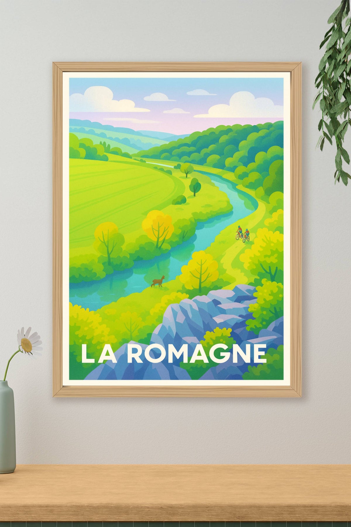 Affiche La Romagne — Échappée verte au cœur de la nature · poster d'art de La Romagne