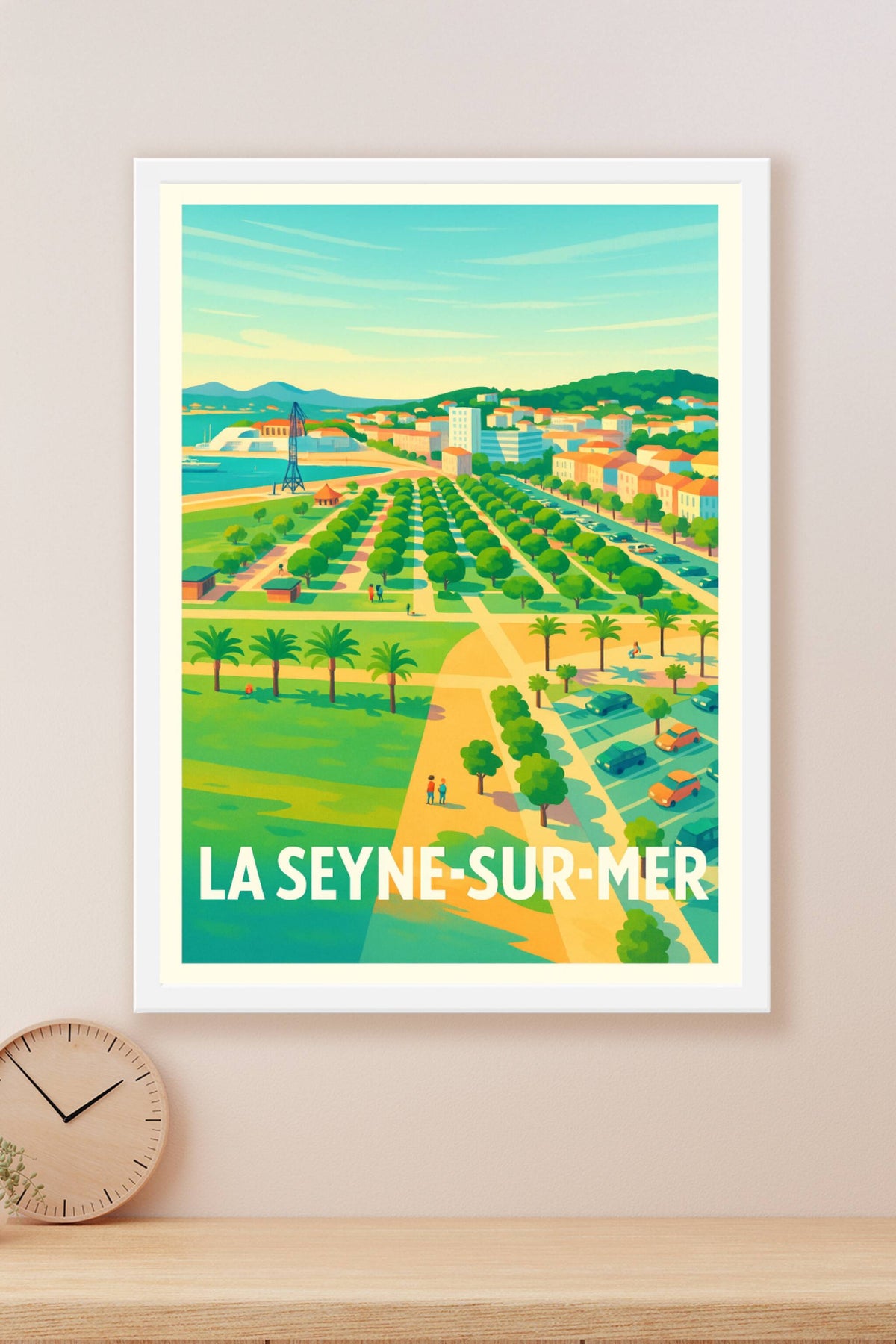 Affiche La Seyne-sur-Mer — Une escapade ensoleillée en bord de mer · poster d'art de La Seyne-sur-Mer