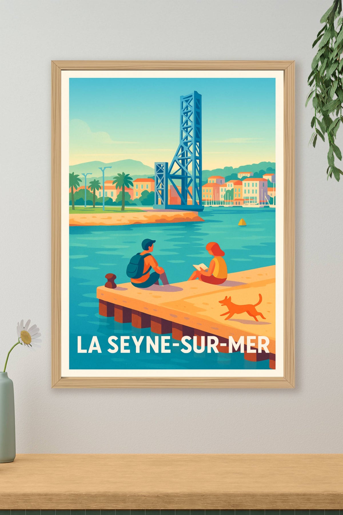 Affiche La Seyne-sur-Mer — Évasion et douceur au bord de l'eau · poster d'art de La Seyne-sur-Mer