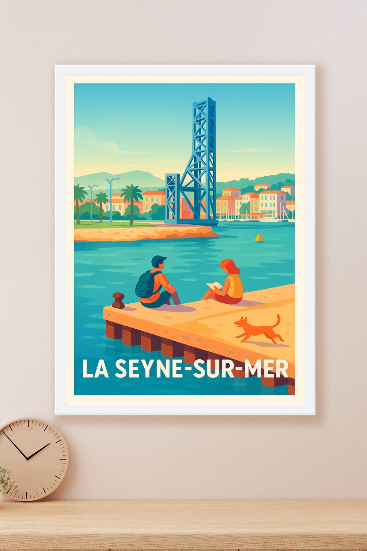Affiche La Seyne-sur-Mer — Évasion et douceur au bord de l'eau · poster d'art de La Seyne-sur-Mer