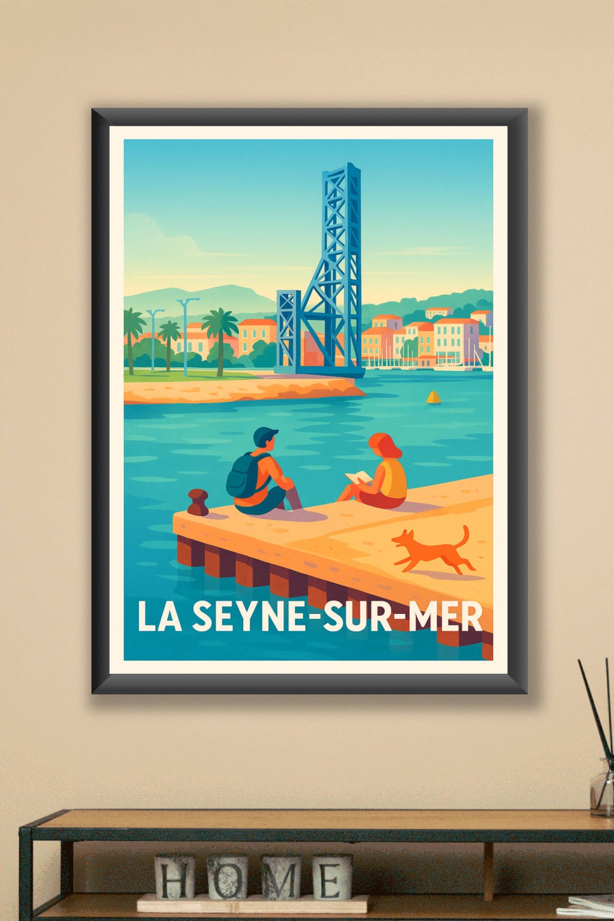 Affiche La Seyne-sur-Mer — Évasion et douceur au bord de l'eau · poster d'art de La Seyne-sur-Mer