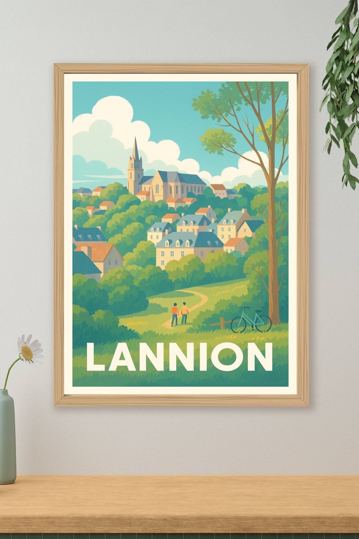 Affiche Lannion — Douceur et sérénité en bord de campagne · poster d'art de Lannion