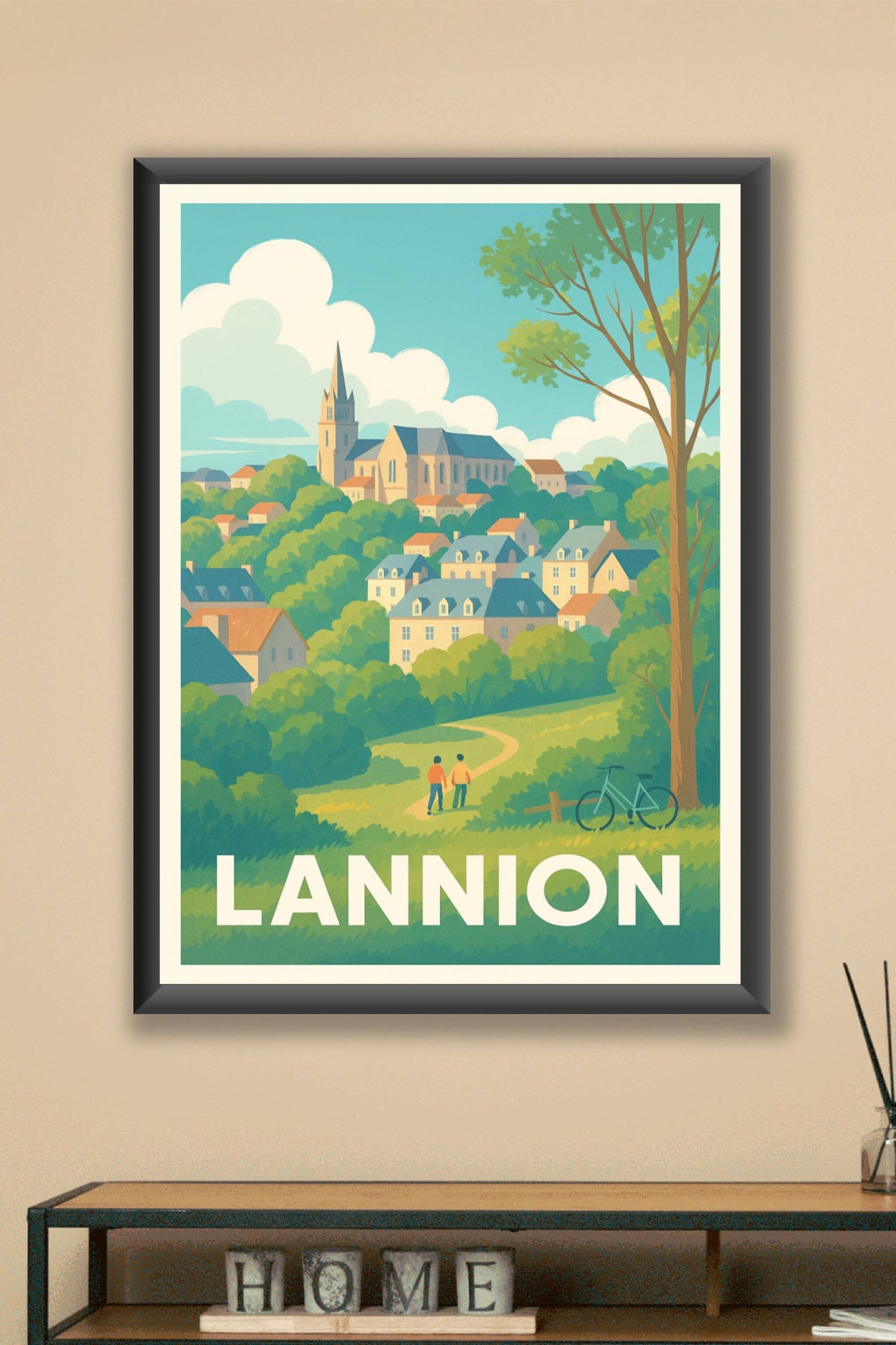 Affiche Lannion — Douceur et sérénité en bord de campagne · poster d'art de Lannion