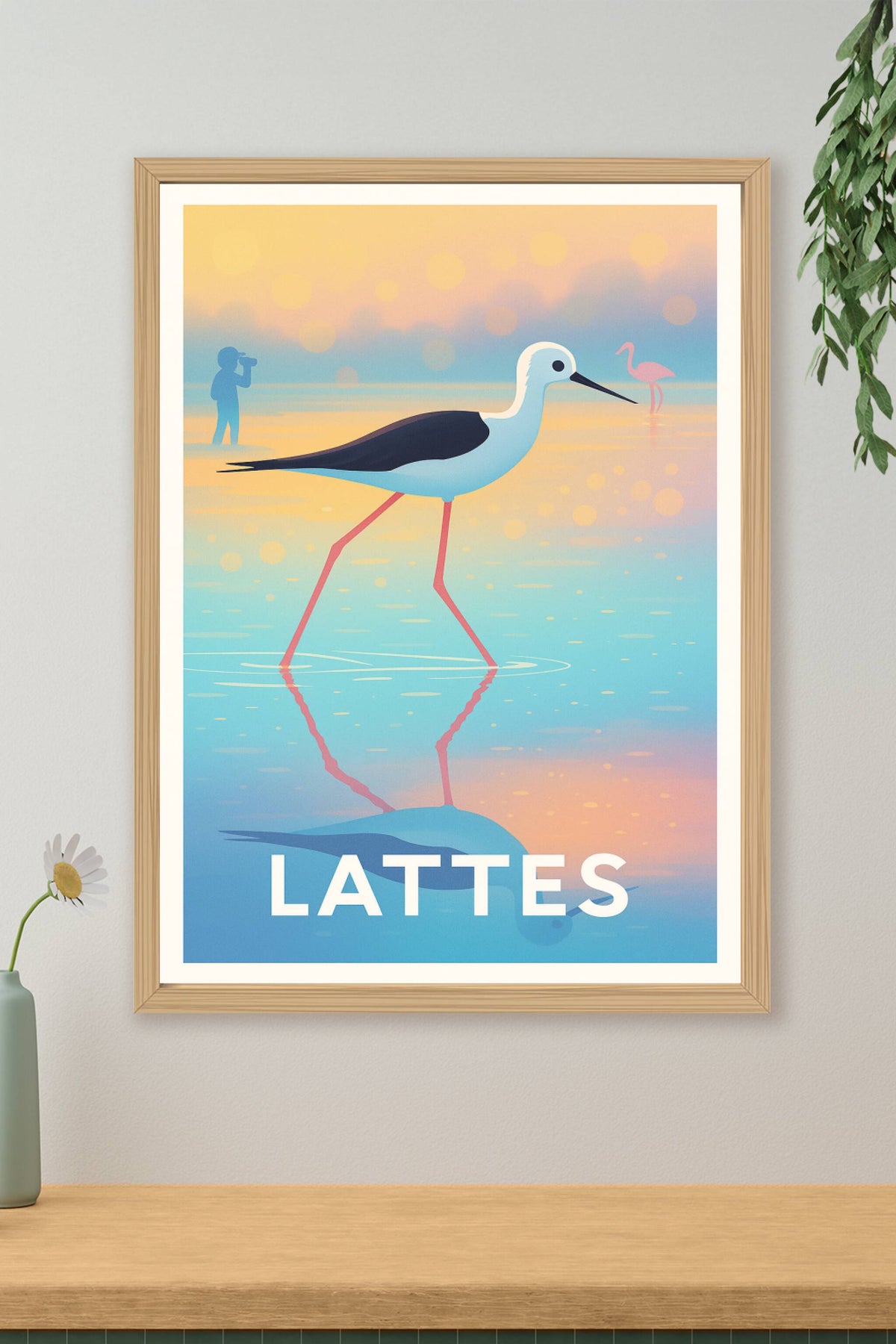 Affiche Lattes — L'élégance de la nature au crépuscule · poster d'art de Lattes